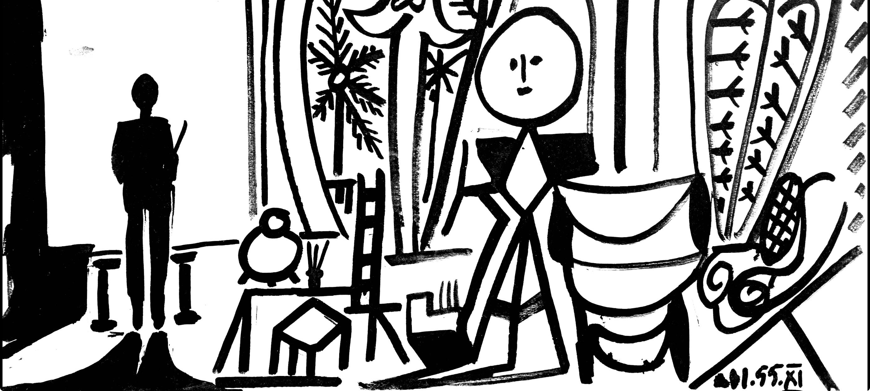 Picasso, Carnet de la Californie VII (Bloch/Livres 94; Cramer 101) (after) - Black Abstract Print by Pablo Picasso