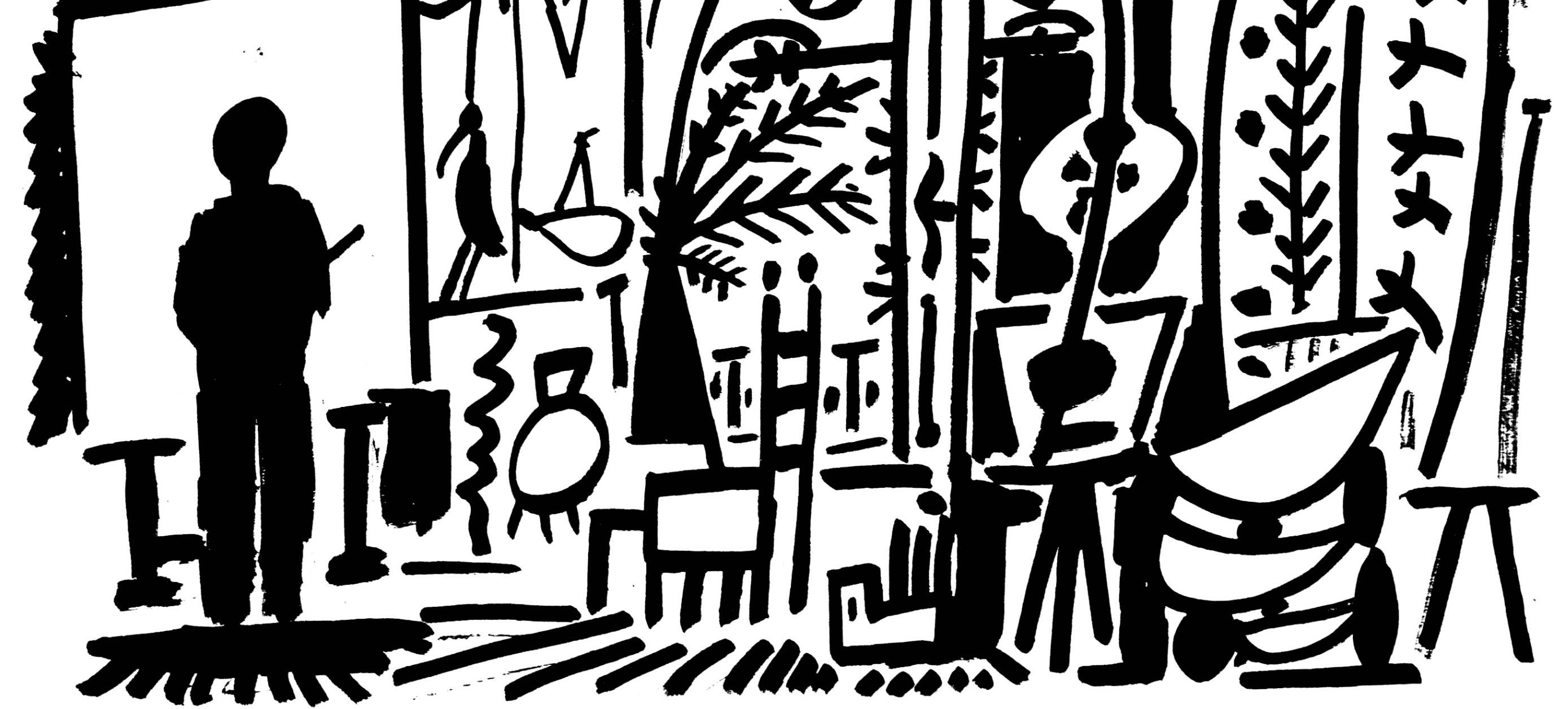 Picasso, Carnet de la Californie XI (Bloch/Livres 94; Cramer 101) (after) - Black Abstract Print by Pablo Picasso