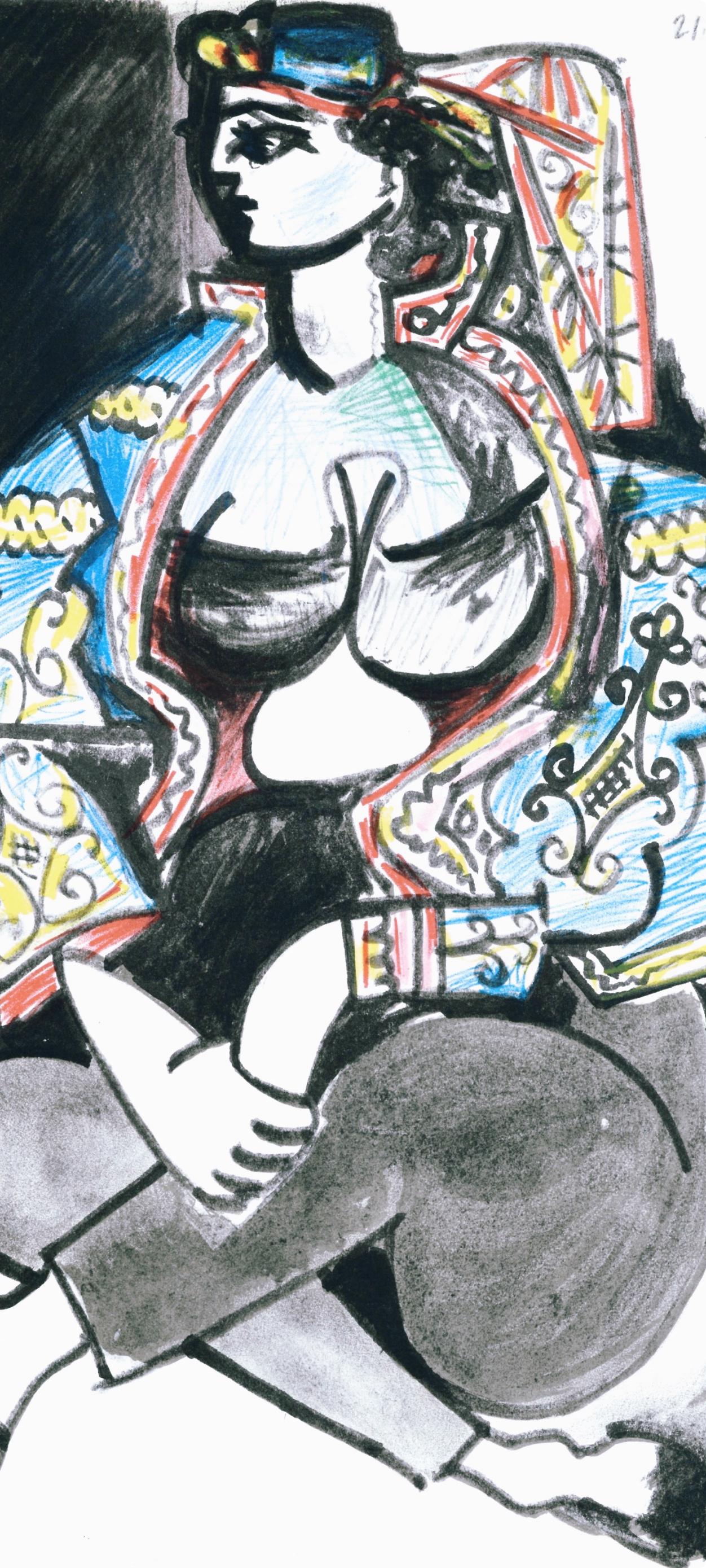 Picasso, Carnet de la Californie XII (Bloch/Livres 94; Cramer 101) (dopo) - Print di Pablo Picasso