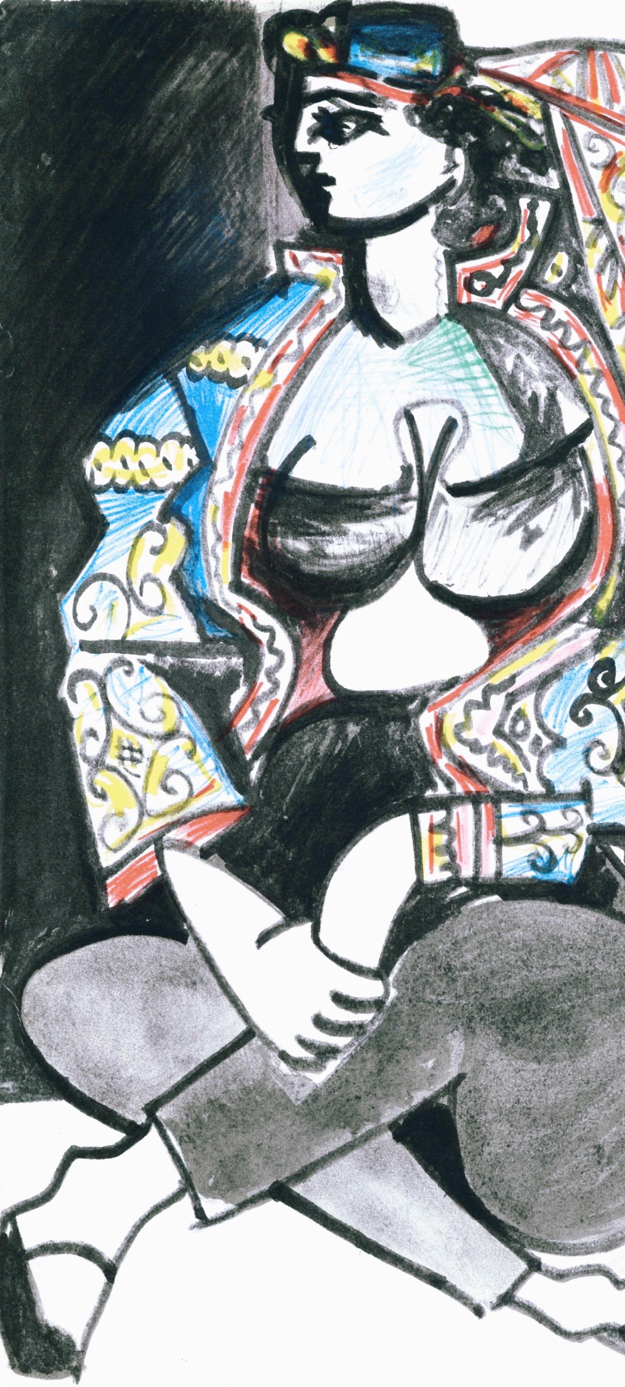 Picasso, Carnet de la Californie XII (Bloch/Livres 94; Cramer 101) (dopo) - Print Cubismo di Pablo Picasso