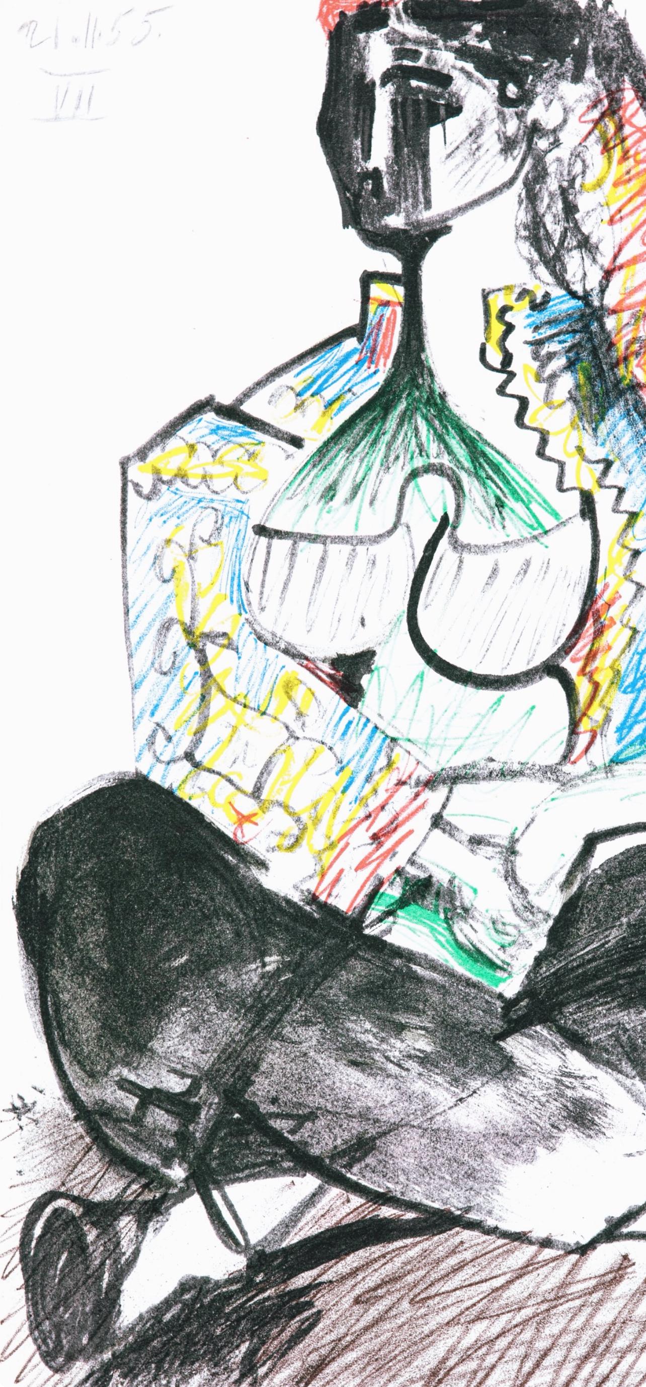 Picasso, Carnet de la Californie XIV (Bloch/Livres 94; Cramer 101) (dopo) - Abstract Print Grigio di Pablo Picasso