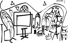 Picasso, Carnet de la Californie XIX (Bloch/Livres 94; Cramer 101) (after)