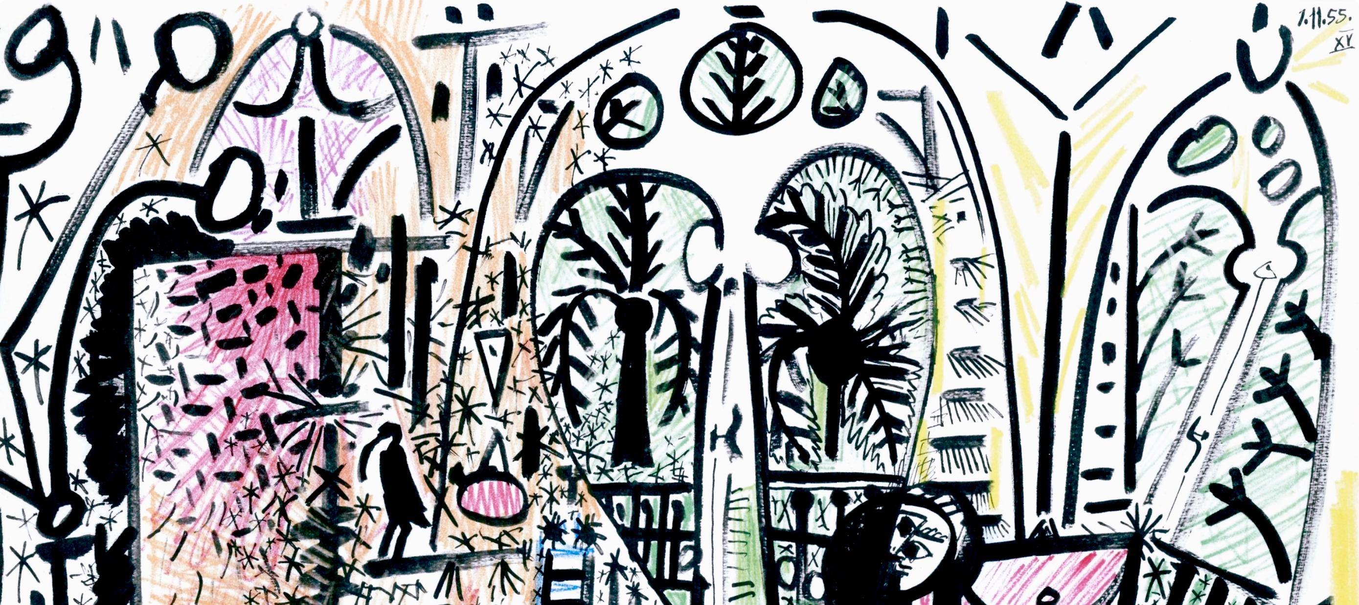 Picasso, Carnet de la Californie XV (Bloch/Livres 94; Cramer 101) (after) - Gray Abstract Print by Pablo Picasso