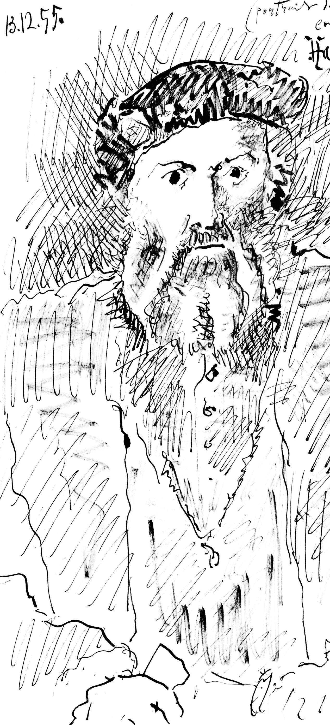 Picasso, Carnet de la Californie XXII (Bloch/Livres 94; Cramer 101) (nach) (Grau), Figurative Print, von Pablo Picasso