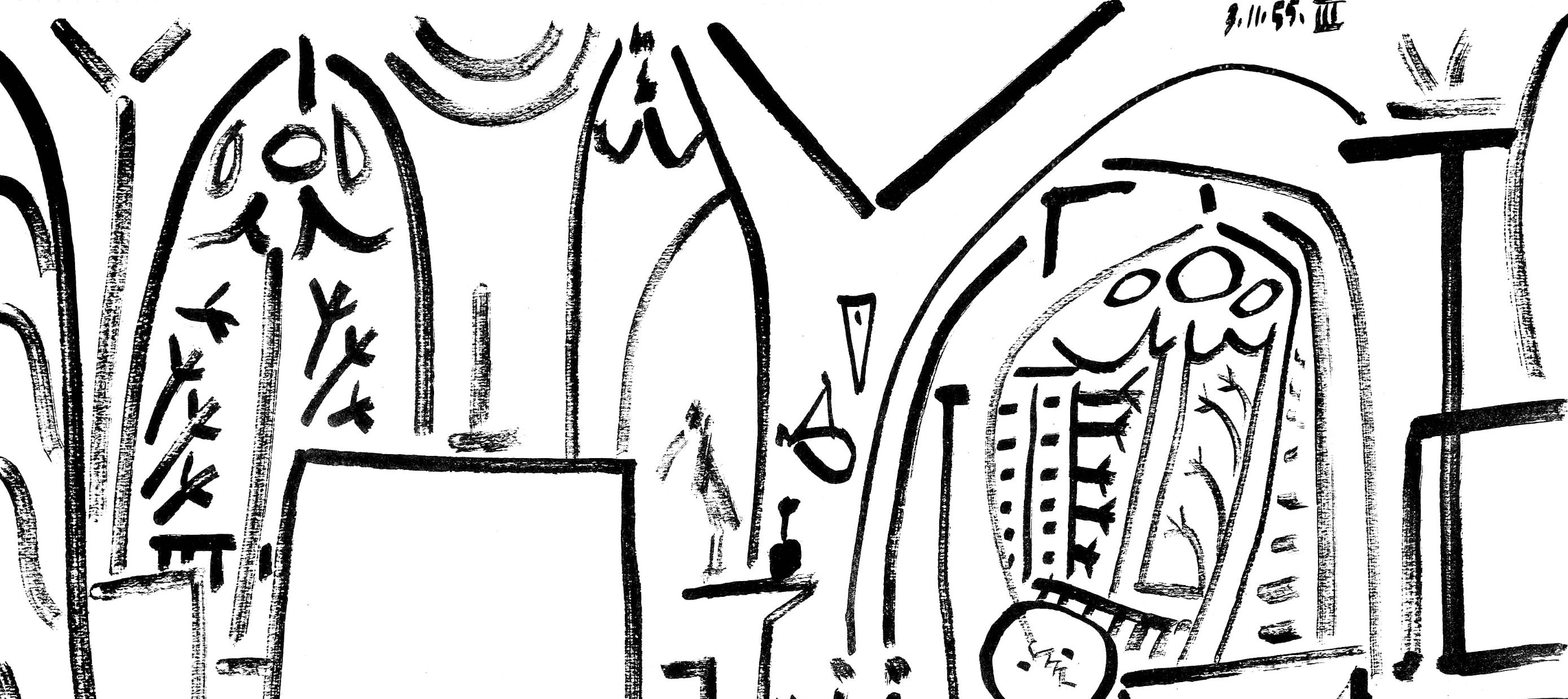 Picasso, Carnet de la Californie XXIII (Bloch/Livres 94; Cramer 101) (after) - Black Abstract Print by Pablo Picasso