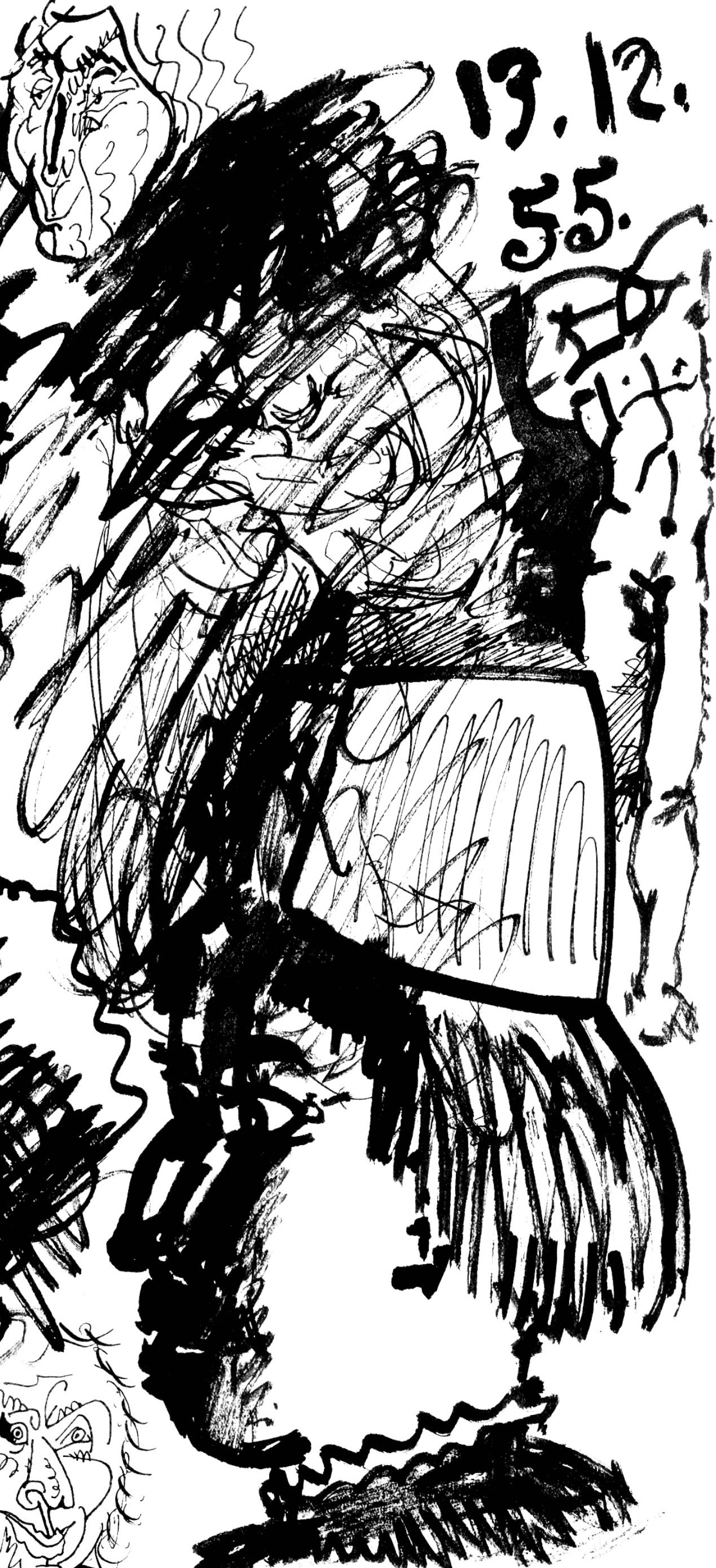 Picasso, Carnet de la Californie XXIV (Bloch/Livres 94; Cramer 101) (nach) (Schwarz), Abstract Print, von Pablo Picasso