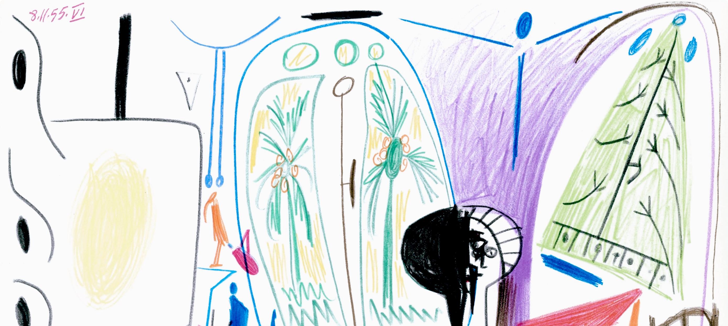 Picasso, Carnet de la Californie XXXII (Bloch/Livres 94; Cramer 101) (dopo) - Interior Print Grigio di Pablo Picasso