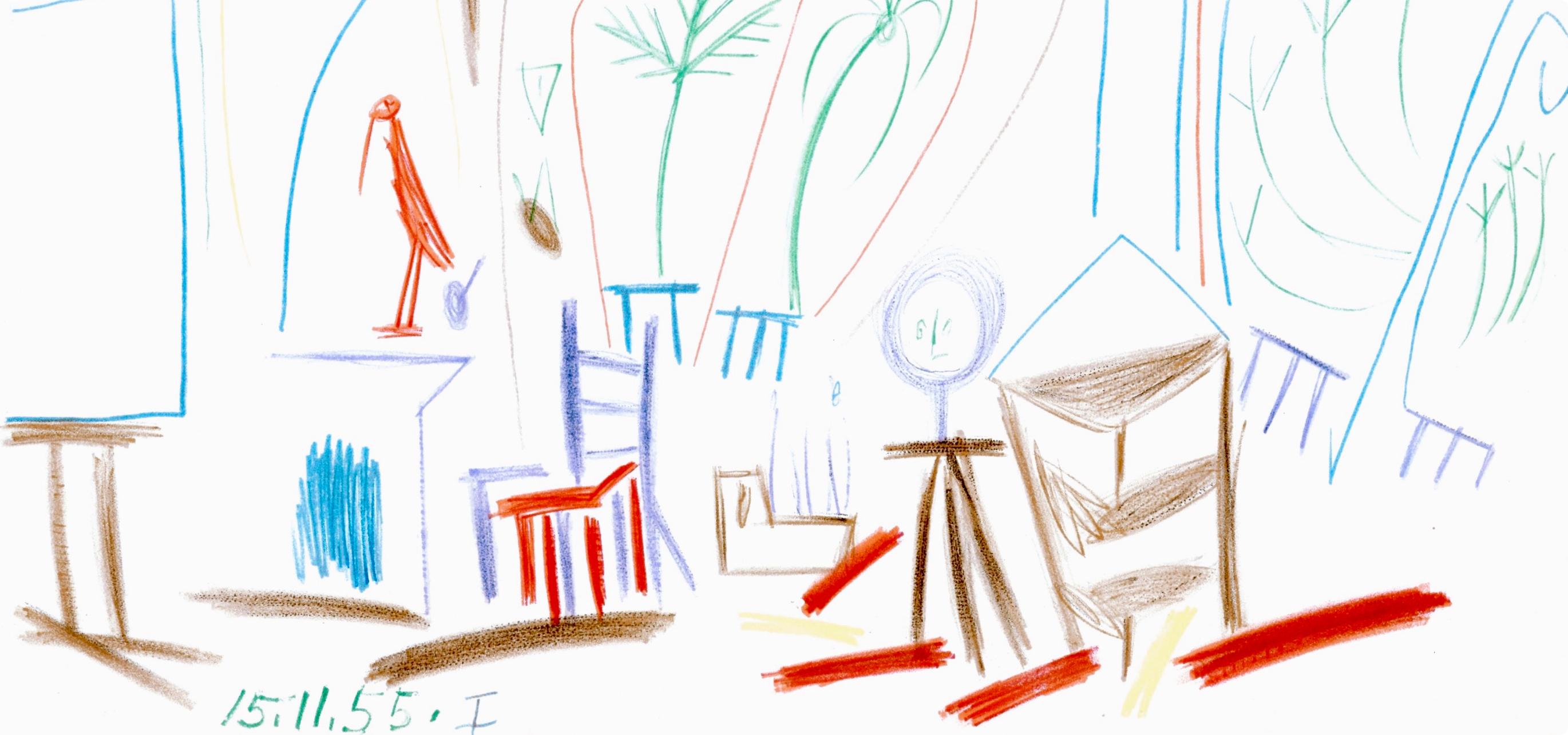 Picasso, Carnet de la Californie XXXIII (Bloch/Livres 94; Cramer 101) (after) - Gray Interior Print by Pablo Picasso