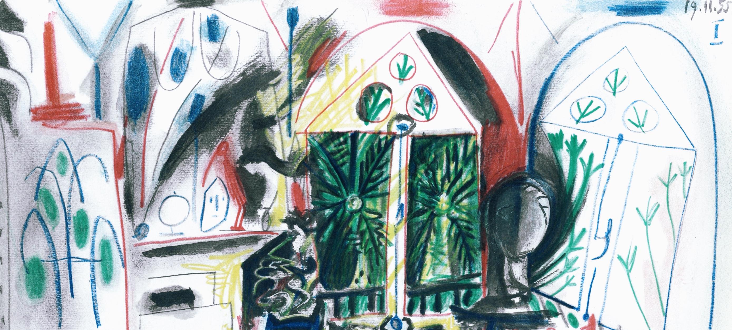 Picasso, Carnet de la Californie XXXVI (Bloch/Livres 94; Cramer 101) (after) - Gray Abstract Print by Pablo Picasso