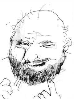 Picasso, Chauve, barbu et hilare, trait et lavis (Cramer 84; J./S. 77) (dopo)