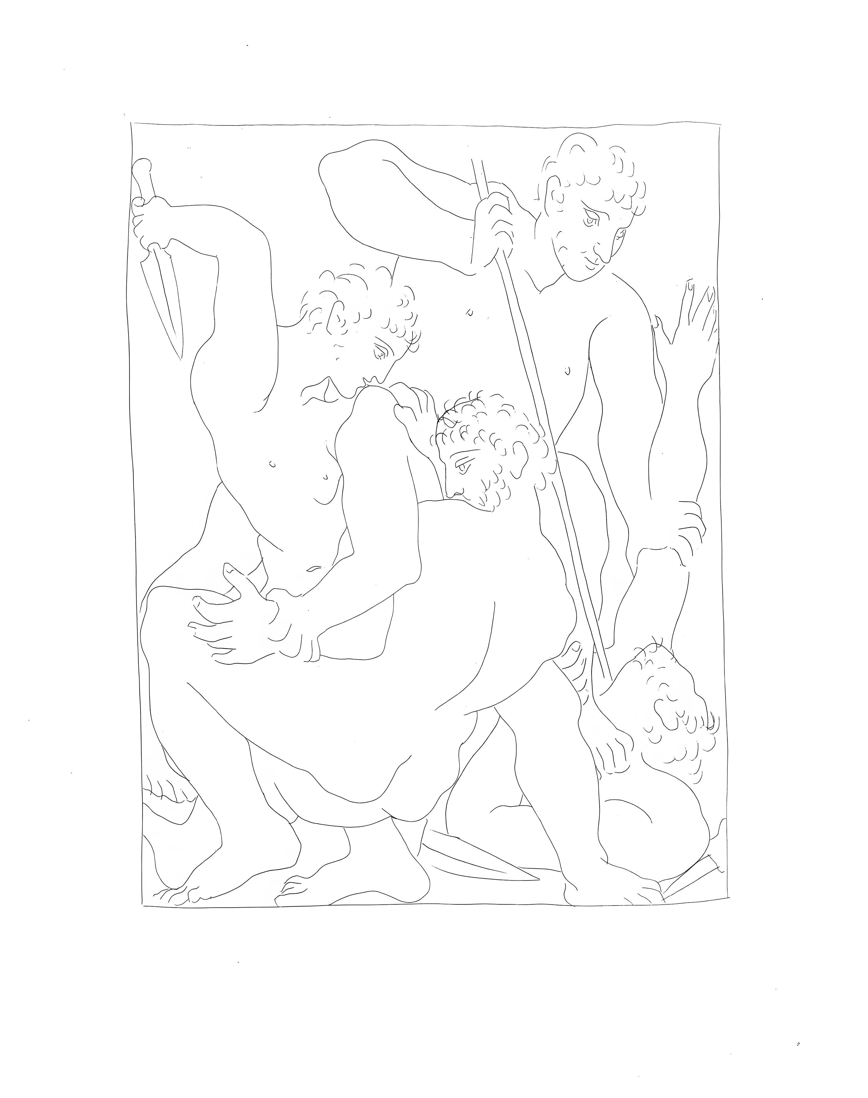 Lithograph on vélin papier Vergé fin blanc des papeteries de Bellerive paper. Paper size: 11.02 x 8.66 inches. Inscription: Unsigned and unnumbered, as issued. Notes: From the folio, Suite des reproductions des Eaux-fortes de Pablo Picasso pour