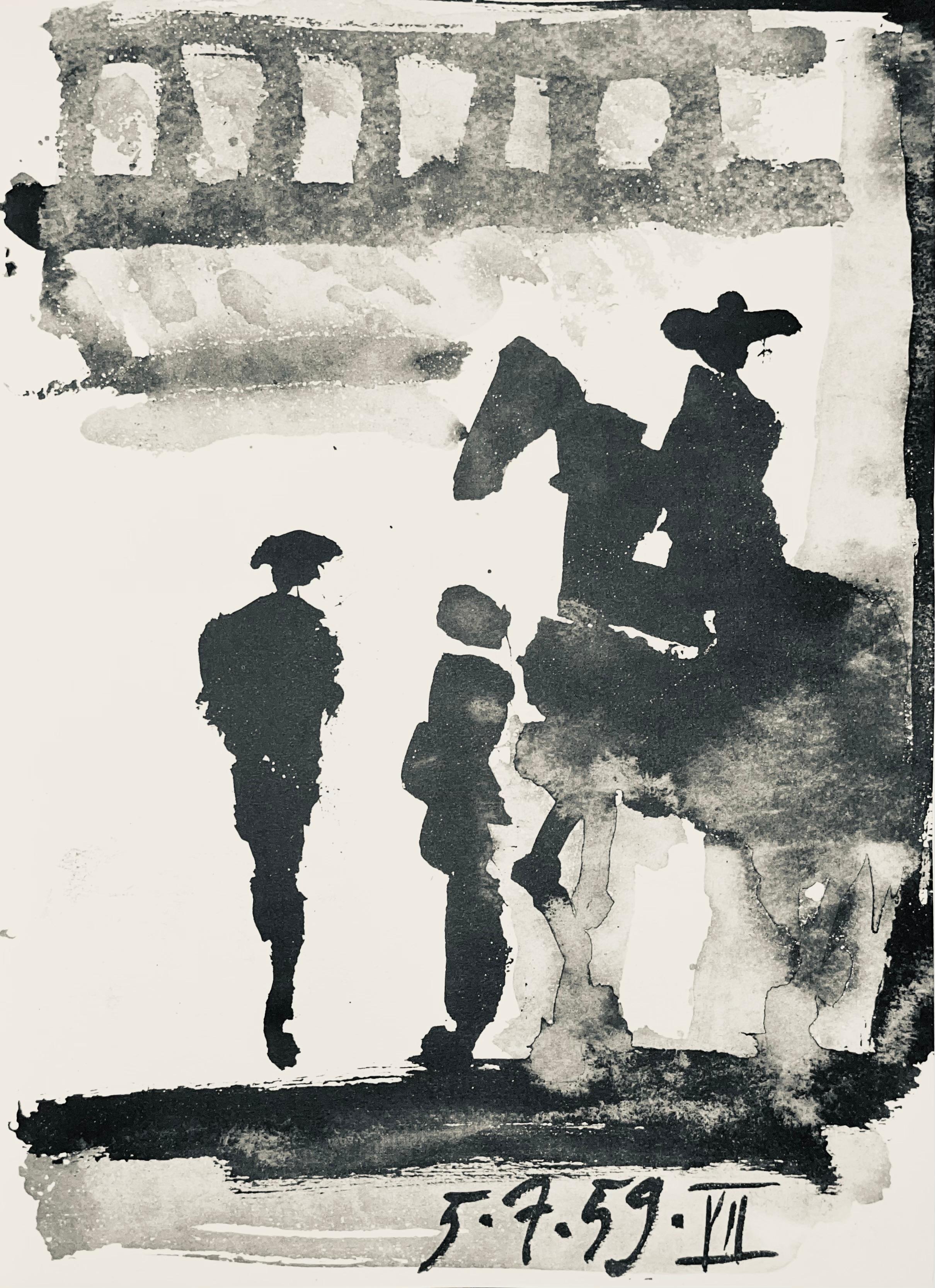 Picasso, Komposition (Bloch 1276; Czwiklitzer 23), Toros y Toreros (nach) – Print von Pablo Picasso