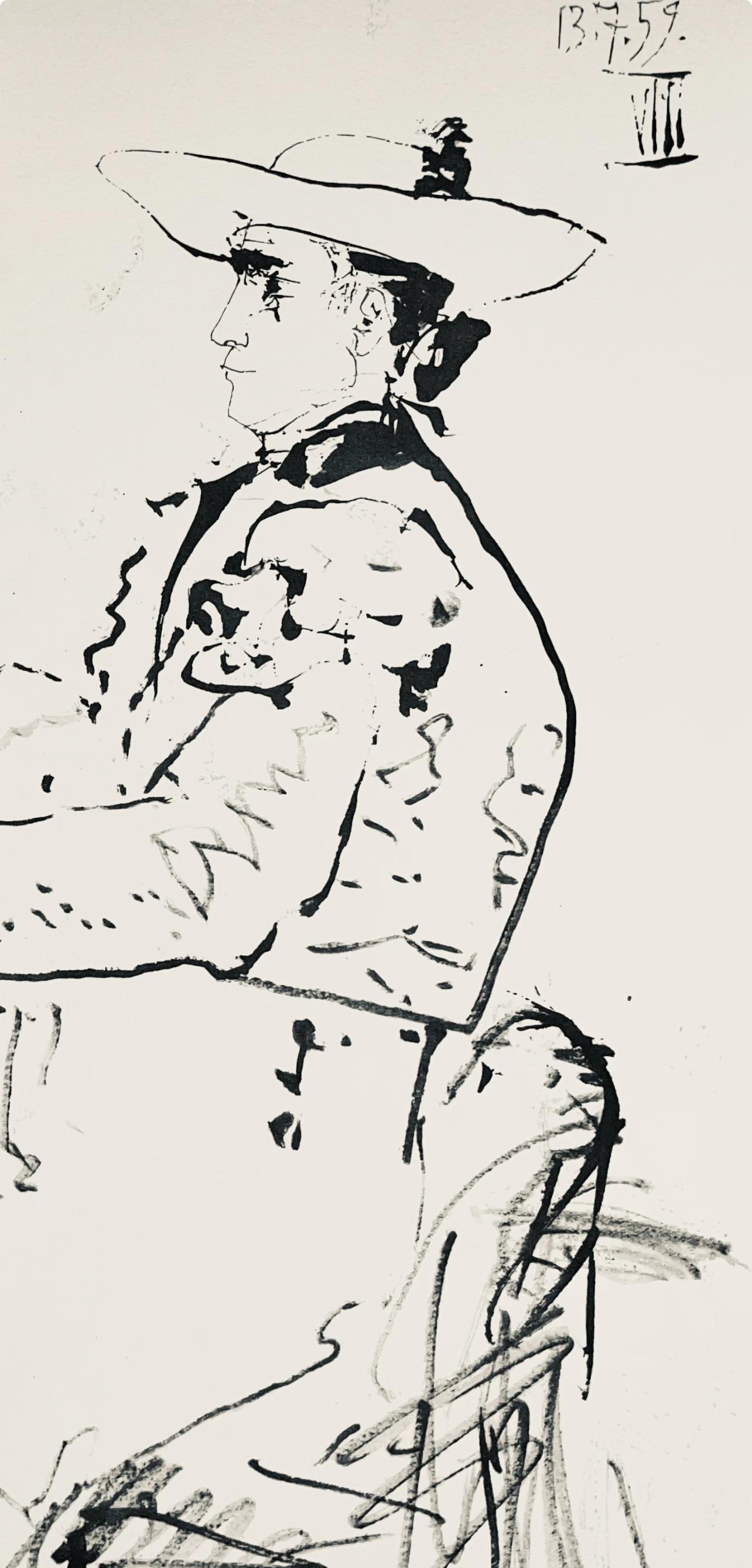 Picasso, Komposition (Bloch 1276; Czwiklitzer 23), Toros y Toreros (nach) – Print von Pablo Picasso