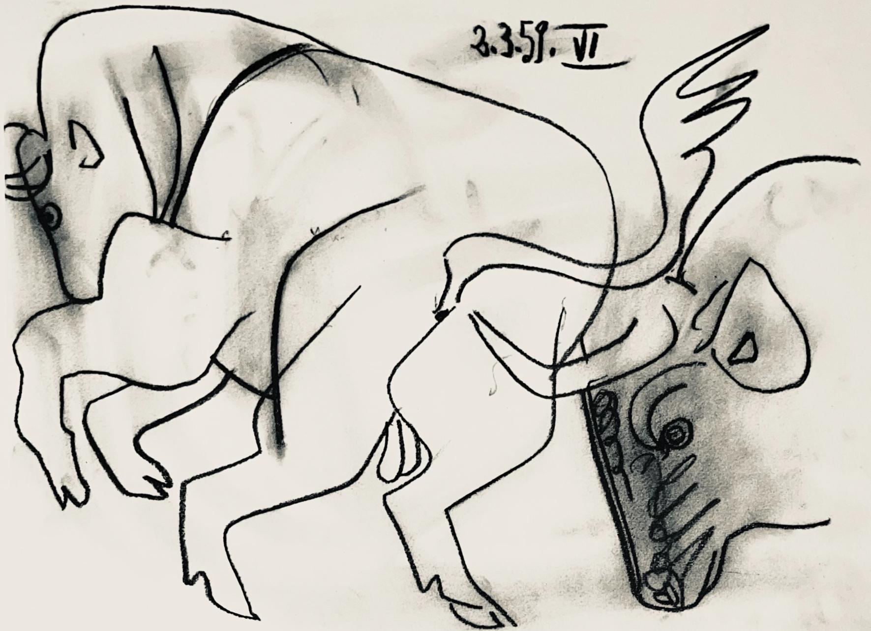 Picasso, Composition (Bloch 1276 ; Czwiklitzer 23), Toros y Toreros (après) - Print de Pablo Picasso