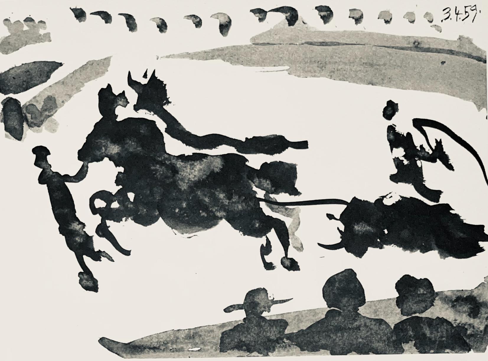 Picasso, Komposition (Bloch 1276; Czwiklitzer 23), Toros y Toreros (nach) – Print von Pablo Picasso