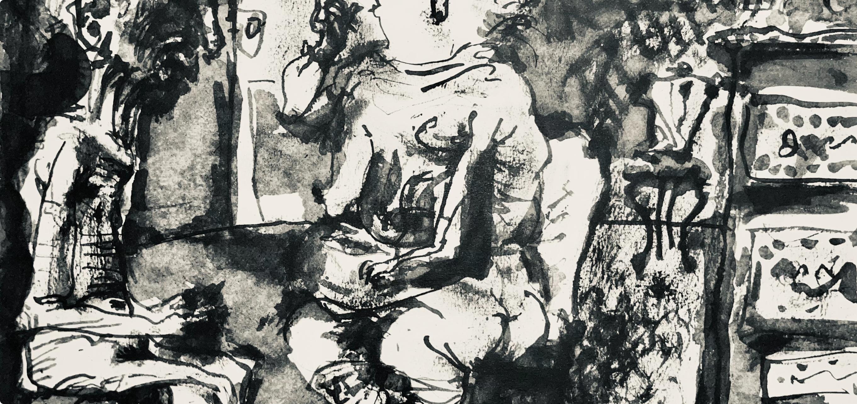 Picasso, Composition (Bloch 1276 ; Czwiklitzer 23), Toros y Toreros (après) - Moderne Print par Pablo Picasso