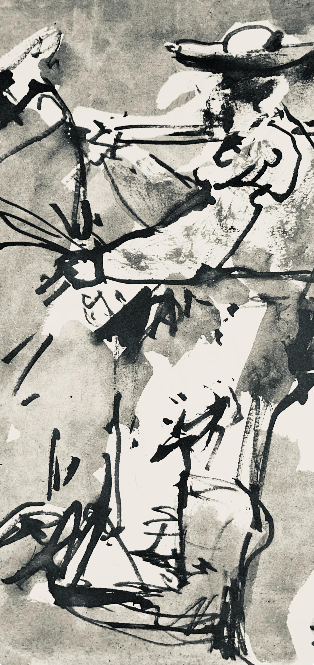 Picasso, Composition (Bloch 1276 ; Czwiklitzer 23), Toros y Toreros (après) - Moderne Print par Pablo Picasso