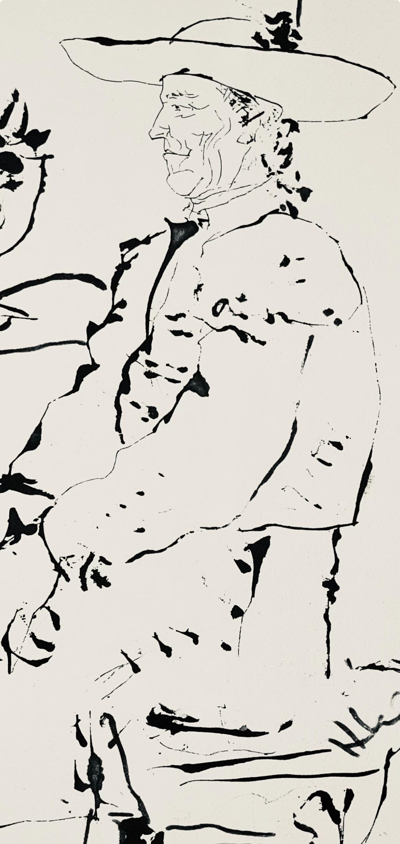 Picasso, Composition (Bloch 1276 ; Czwiklitzer 23), Toros y Toreros (après) - Moderne Print par Pablo Picasso