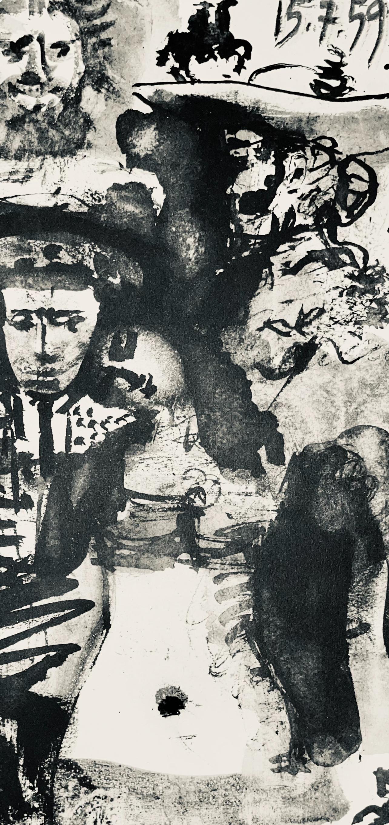 Picasso, Composition (Bloch 1276 ; Czwiklitzer 23), Toros y Toreros (après) - Moderne Print par Pablo Picasso