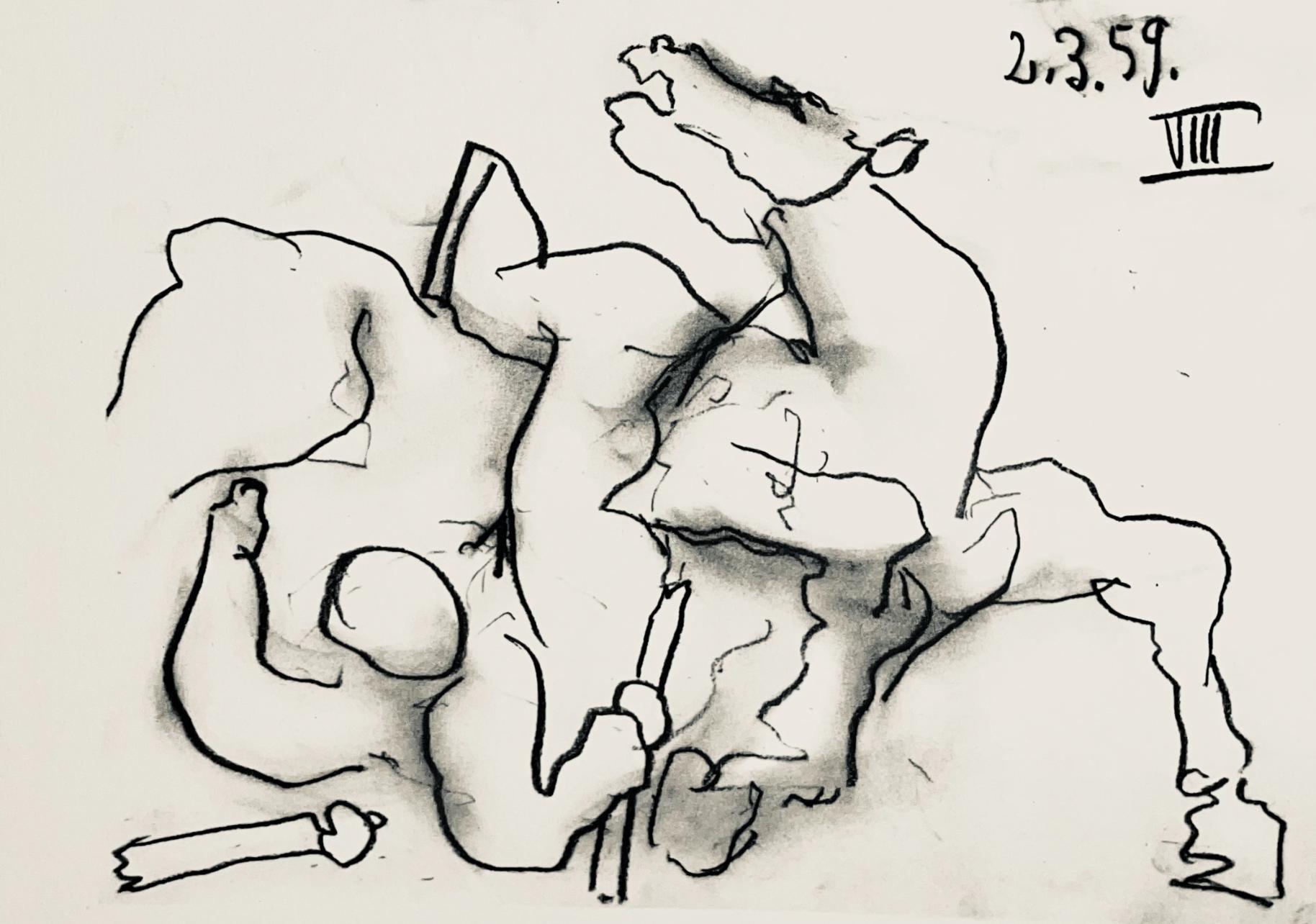 Picasso, Composition (Bloch 1276; Czwiklitzer 23), Toros y Toreros (after) - Modern Print by Pablo Picasso