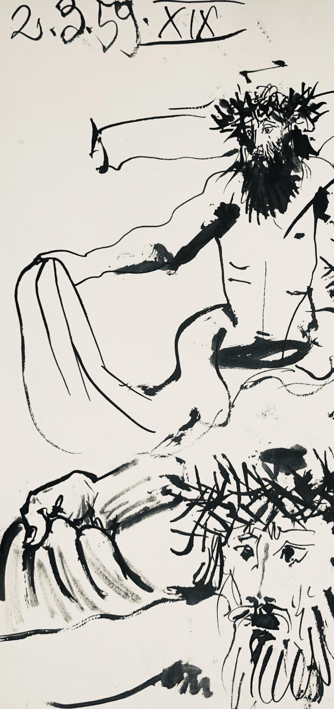Picasso, Komposition (Bloch 1276; Czwiklitzer 23), Toros y Toreros (nach) (Moderne), Print, von Pablo Picasso