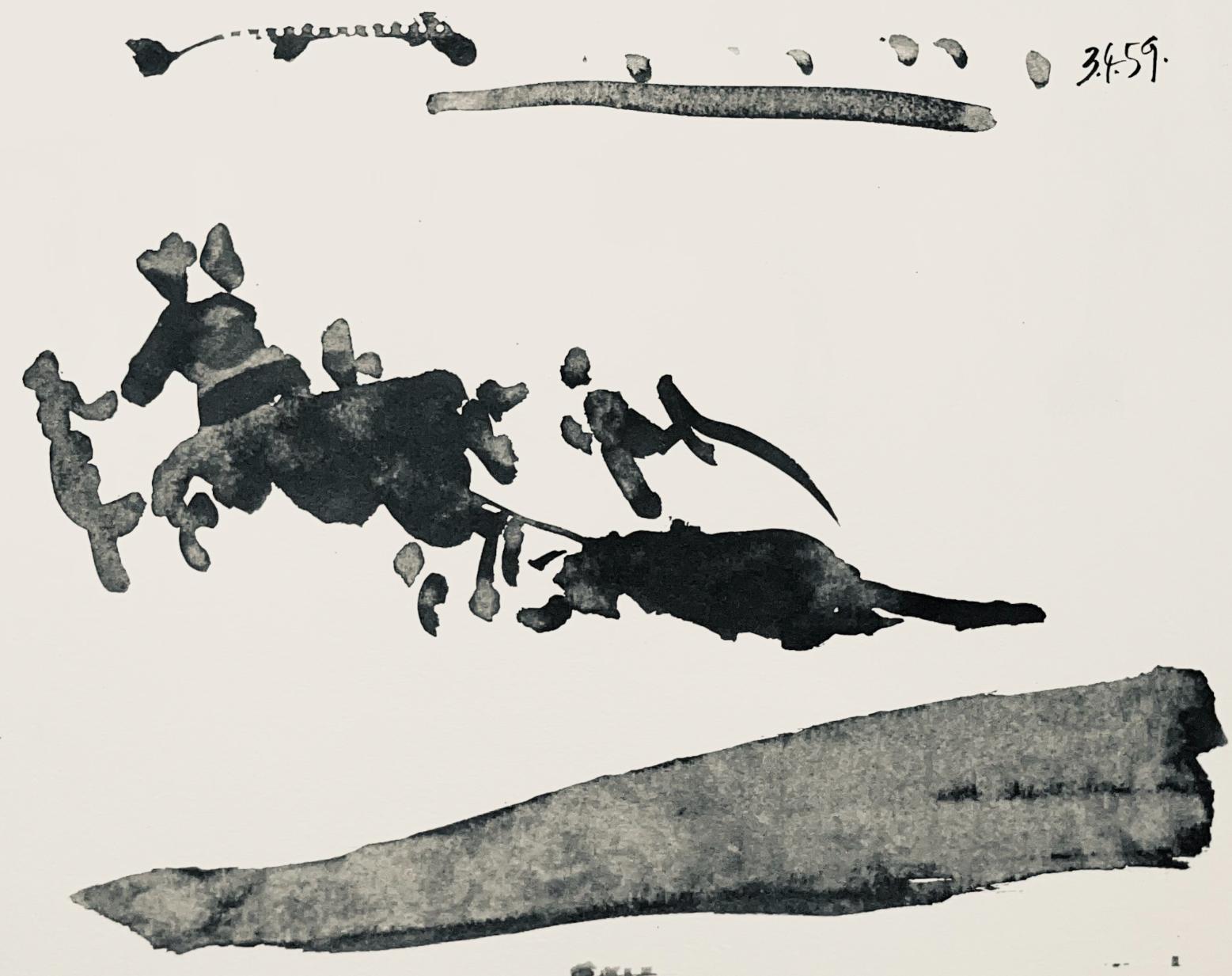 Picasso, Komposition (Bloch 1276; Czwiklitzer 23), Toros y Toreros (nach) (Moderne), Print, von Pablo Picasso