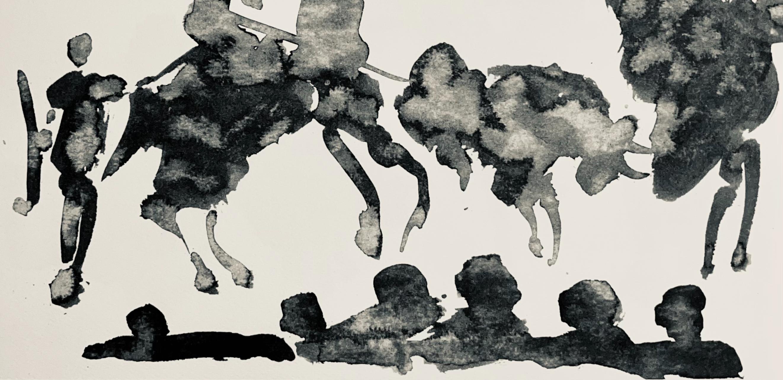 Picasso, Komposition (Bloch 1276; Czwiklitzer 23), Toros y Toreros (nach) (Moderne), Print, von Pablo Picasso