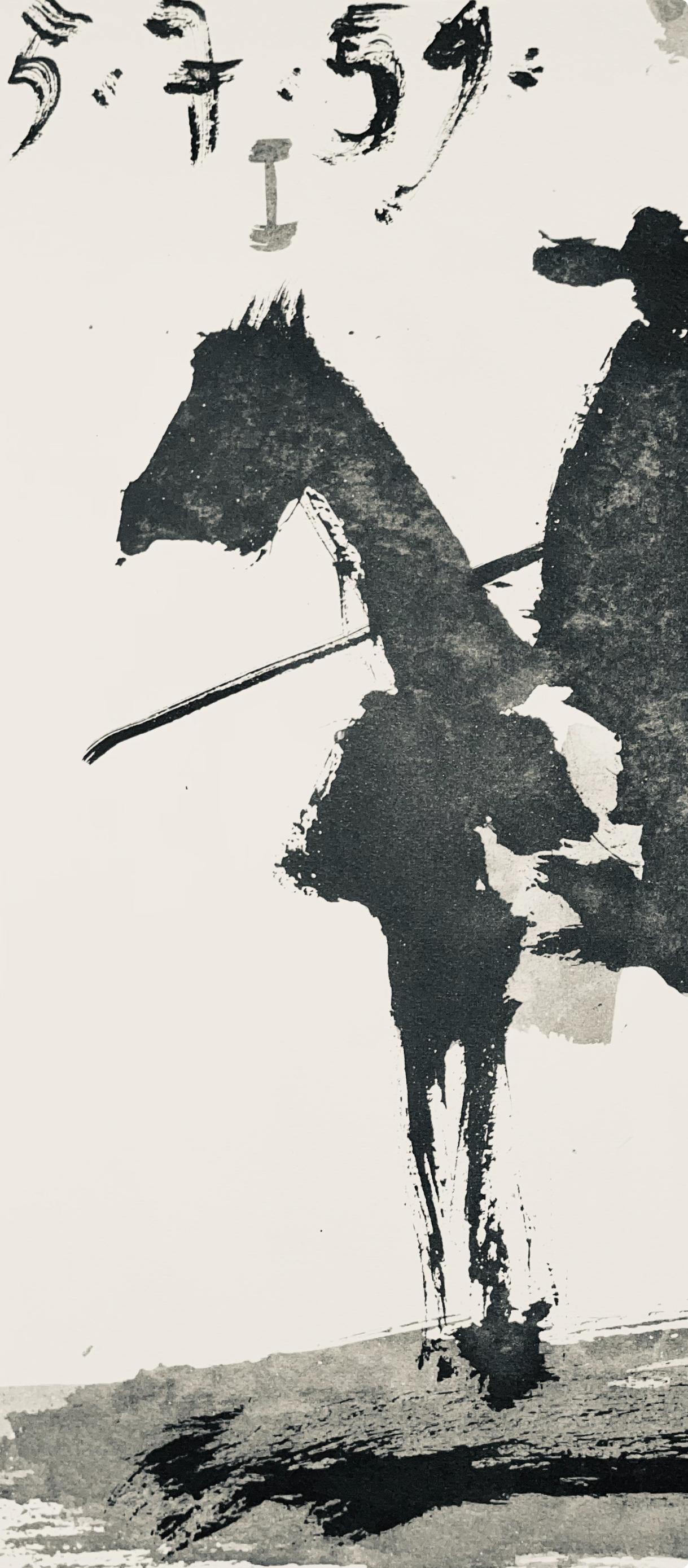 Picasso, Composition (Bloch 1276 ; Czwiklitzer 23), Toros y Toreros (après) - Gris Figurative Print par Pablo Picasso