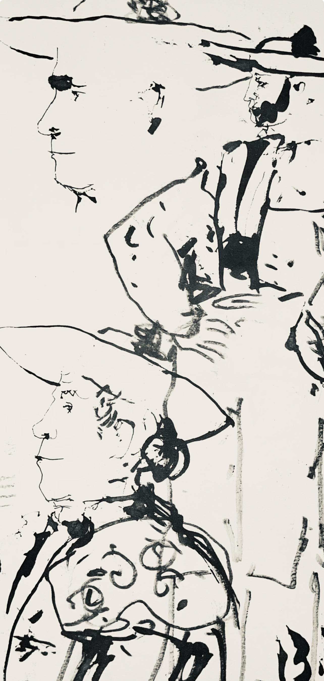 Picasso, Composition (Bloch 1276; Czwiklitzer 23), Toros y Toreros (after) - Beige Figurative Print by Pablo Picasso