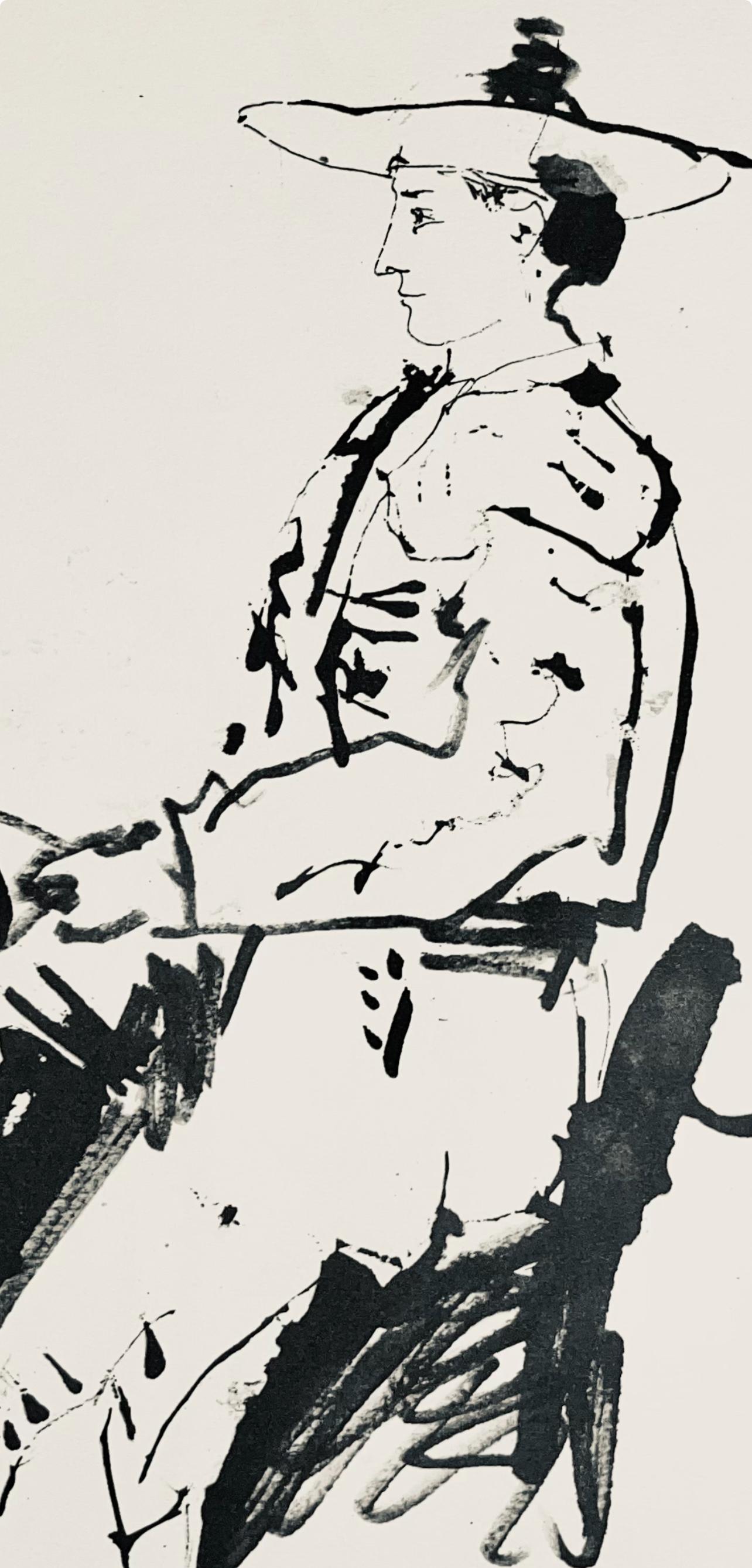 Picasso, Composition (Bloch 1276; Czwiklitzer 23), Toros y Toreros (after) - Beige Figurative Print by Pablo Picasso
