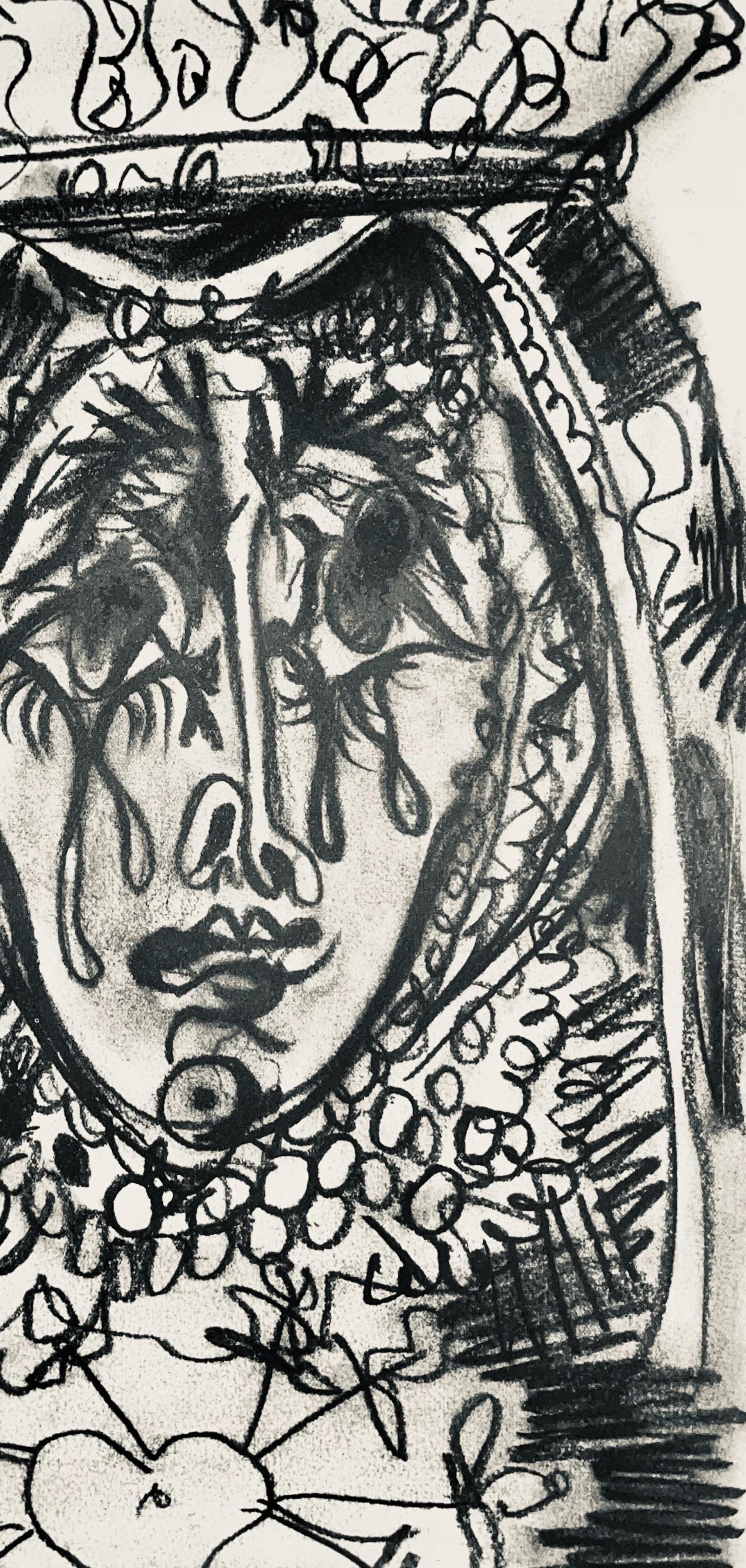 Picasso, Komposition (Bloch 1276; Czwiklitzer 23), Toros y Toreros (nach) (Grau), Figurative Print, von Pablo Picasso