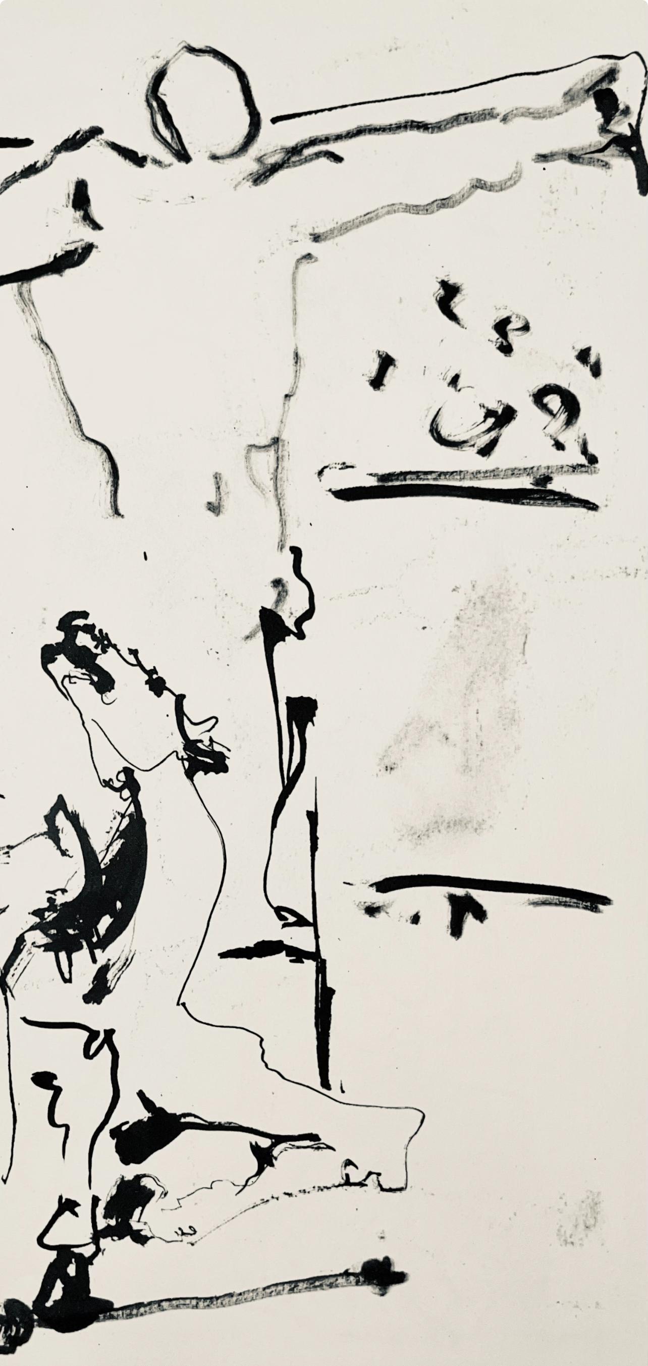 Picasso, Composition (Bloch 1276; Czwiklitzer 23), Toros y Toreros (after) - Beige Figurative Print by Pablo Picasso