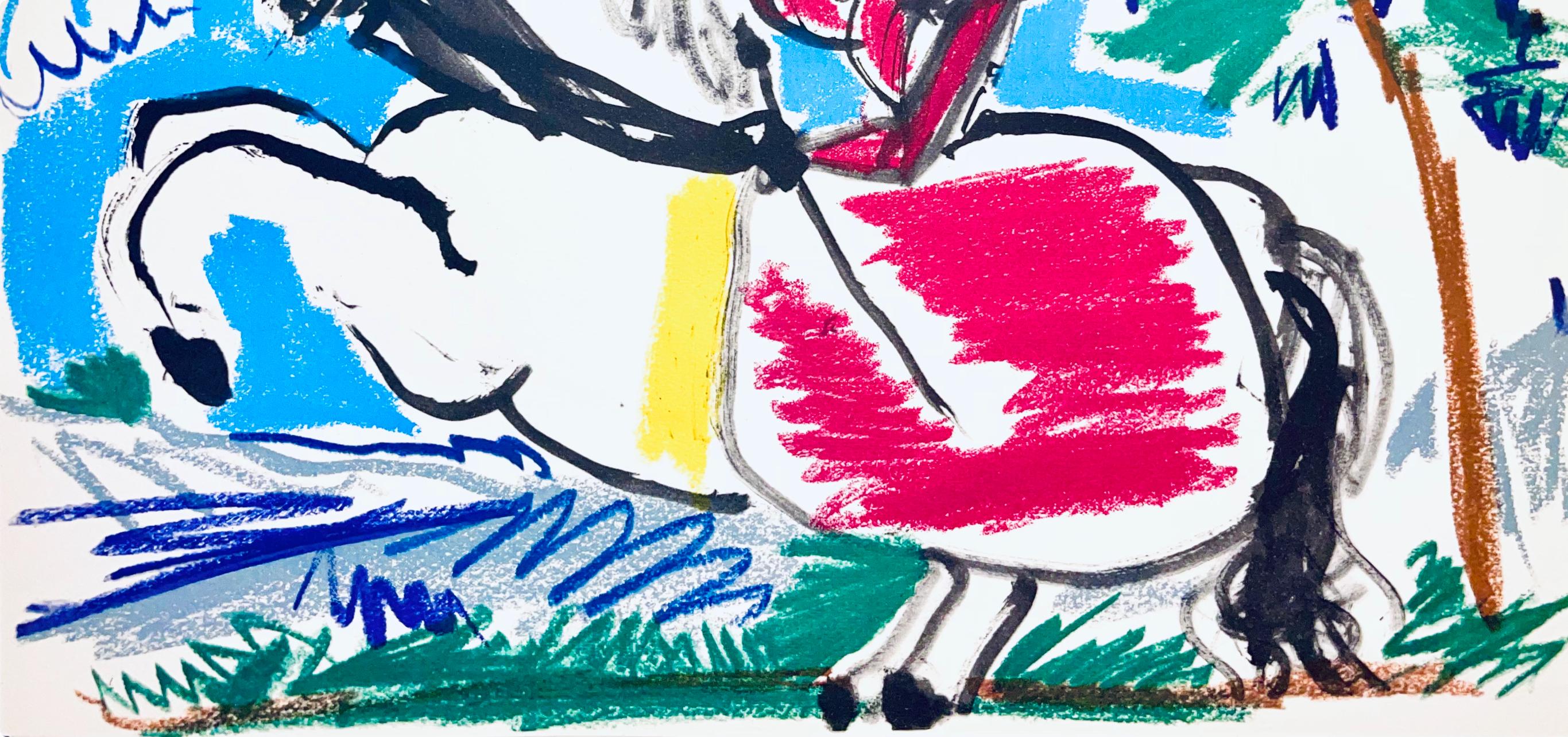 Picasso, Composition (Bloch 1276; Czwiklitzer 23), Toros y Toreros (after) - Gray Figurative Print by Pablo Picasso