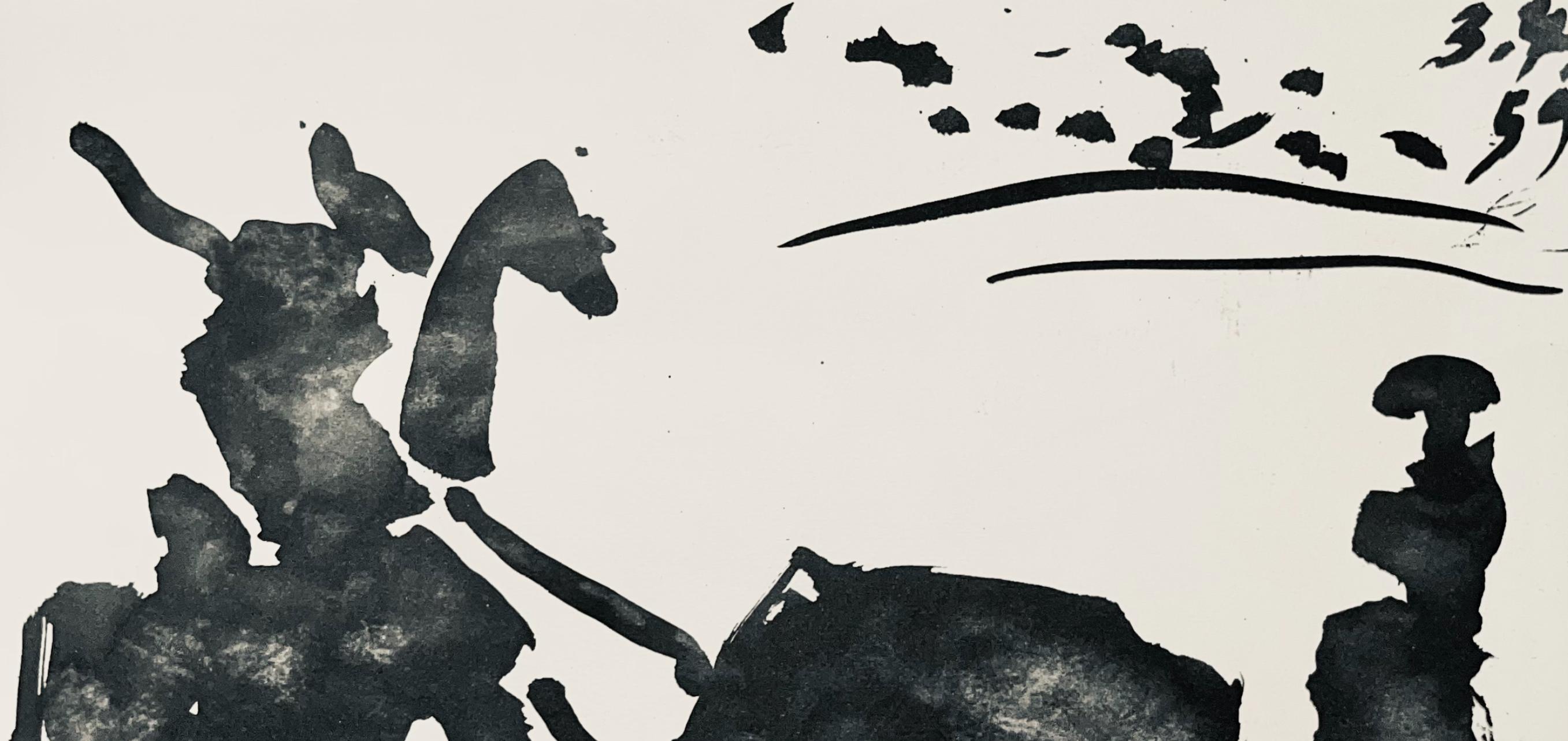 Picasso, Composition (Bloch 1276; Czwiklitzer 23), Toros y Toreros (after) - Beige Figurative Print by Pablo Picasso