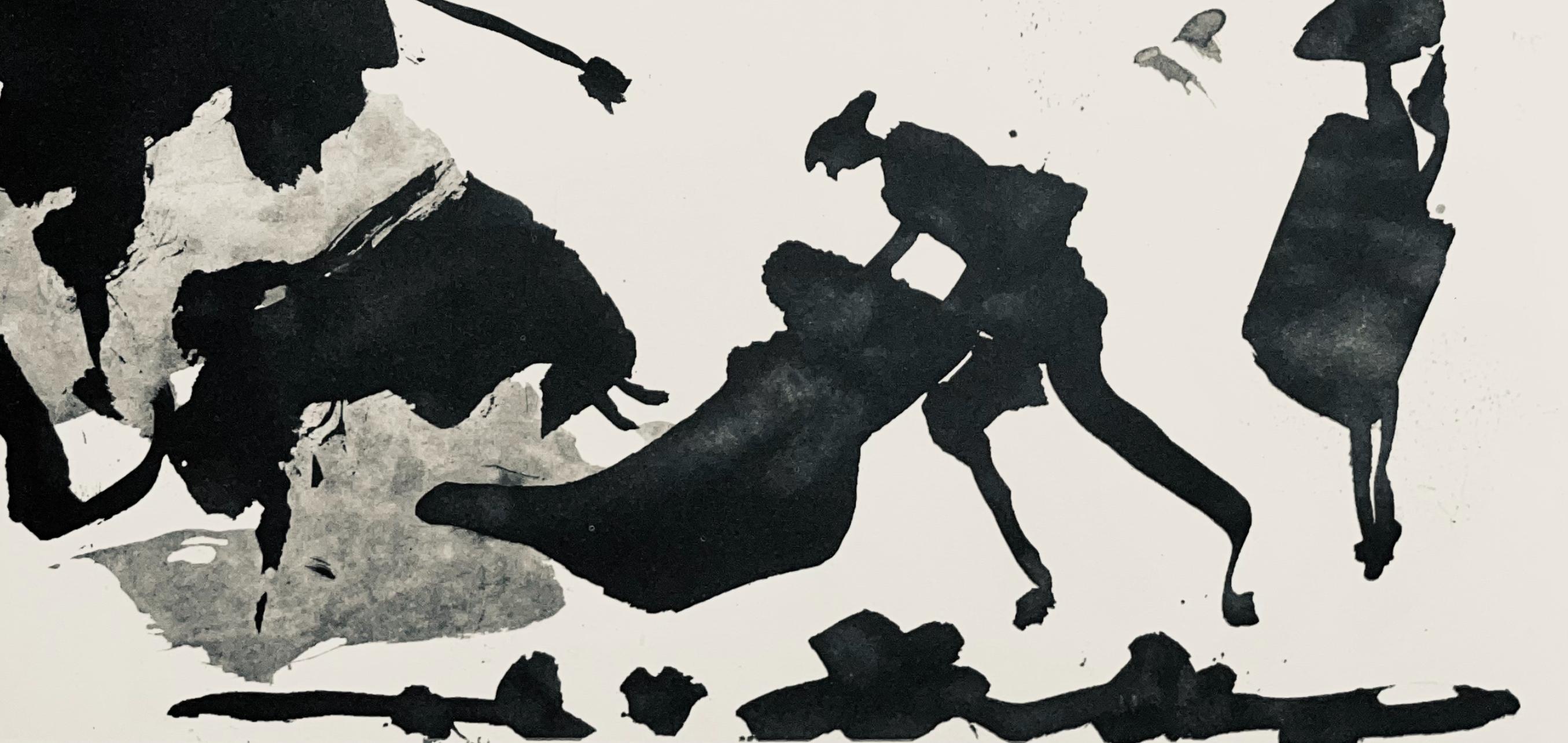 Picasso, Composition (Bloch 1276; Czwiklitzer 23), Toros y Toreros (after) - Gray Figurative Print by Pablo Picasso