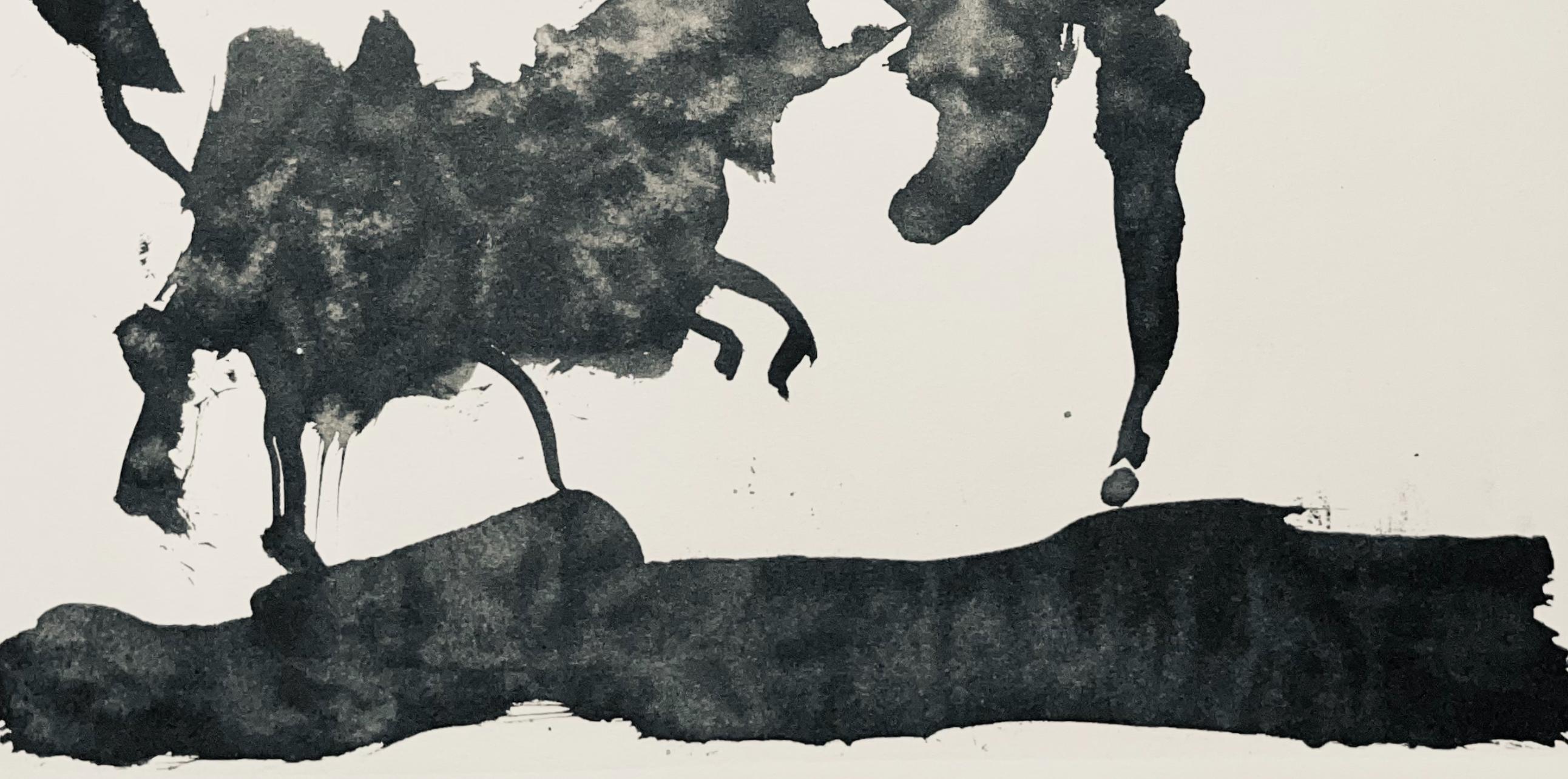 Picasso, Composition (Bloch 1276; Czwiklitzer 23), Toros y Toreros (after) - Beige Figurative Print by Pablo Picasso