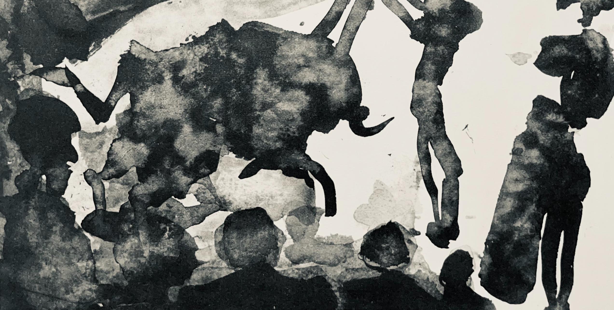 Picasso, Composition (Bloch 1276; Czwiklitzer 23), Toros y Toreros (after) - Black Figurative Print by Pablo Picasso
