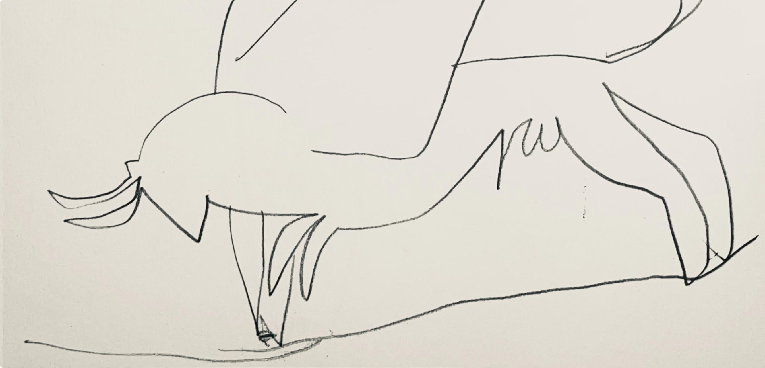Lithograph on Arches wove paper. Unsigned and unnumbered, as issued. Good condition. Notes: From the volume, Pablo Picasso, Toros y Toreros, 1961. Published by aux Éditions Cercle d'Art; printed by Mourlot Frères, Paris, April-June 1961. Excerpted