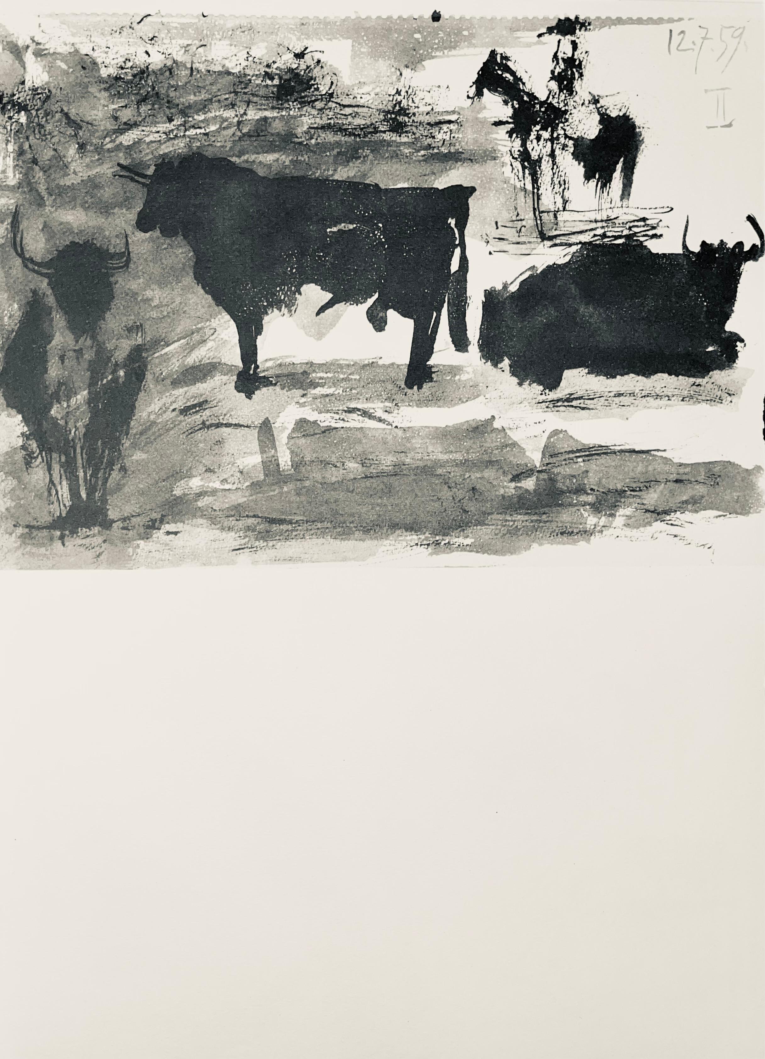 Litografia su carta Arches. Non firmato e non numerato, come da edizione. Buone condizioni. Note: Dal volume Pablo Picasso, Toros y Toreros, 1961. Pubblicato da aux Éditions Cercle d'Art; stampato da Mourlot Frères, Parigi, aprile-giugno 1961.