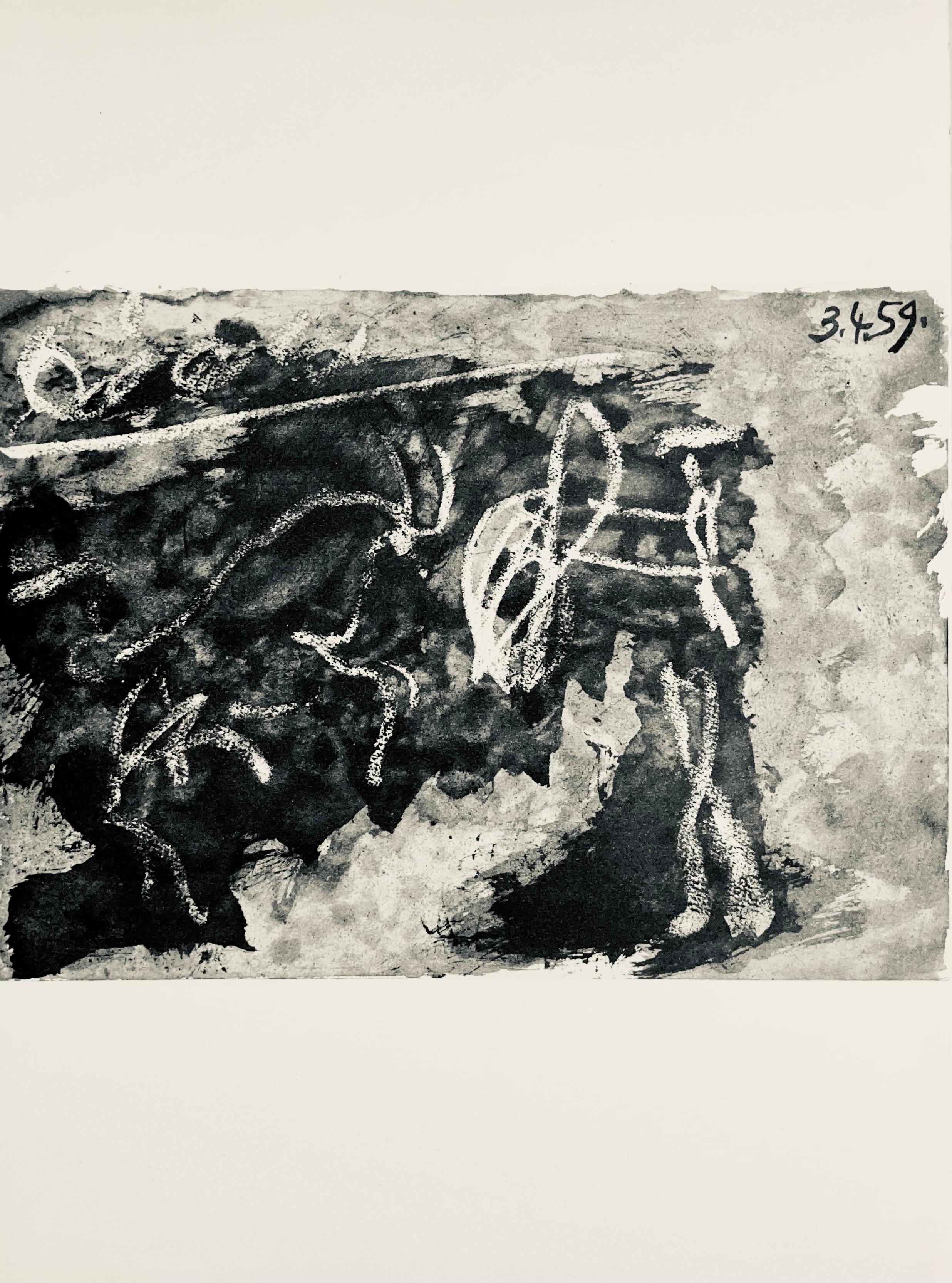 Lithograph on Arches wove paper. Unsigned and unnumbered, as issued. Good condition. Notes: From the volume, Pablo Picasso, Toros y Toreros, 1961. Published by aux Éditions Cercle d'Art; printed by Mourlot Frères, Paris, April-June 1961. Excerpted