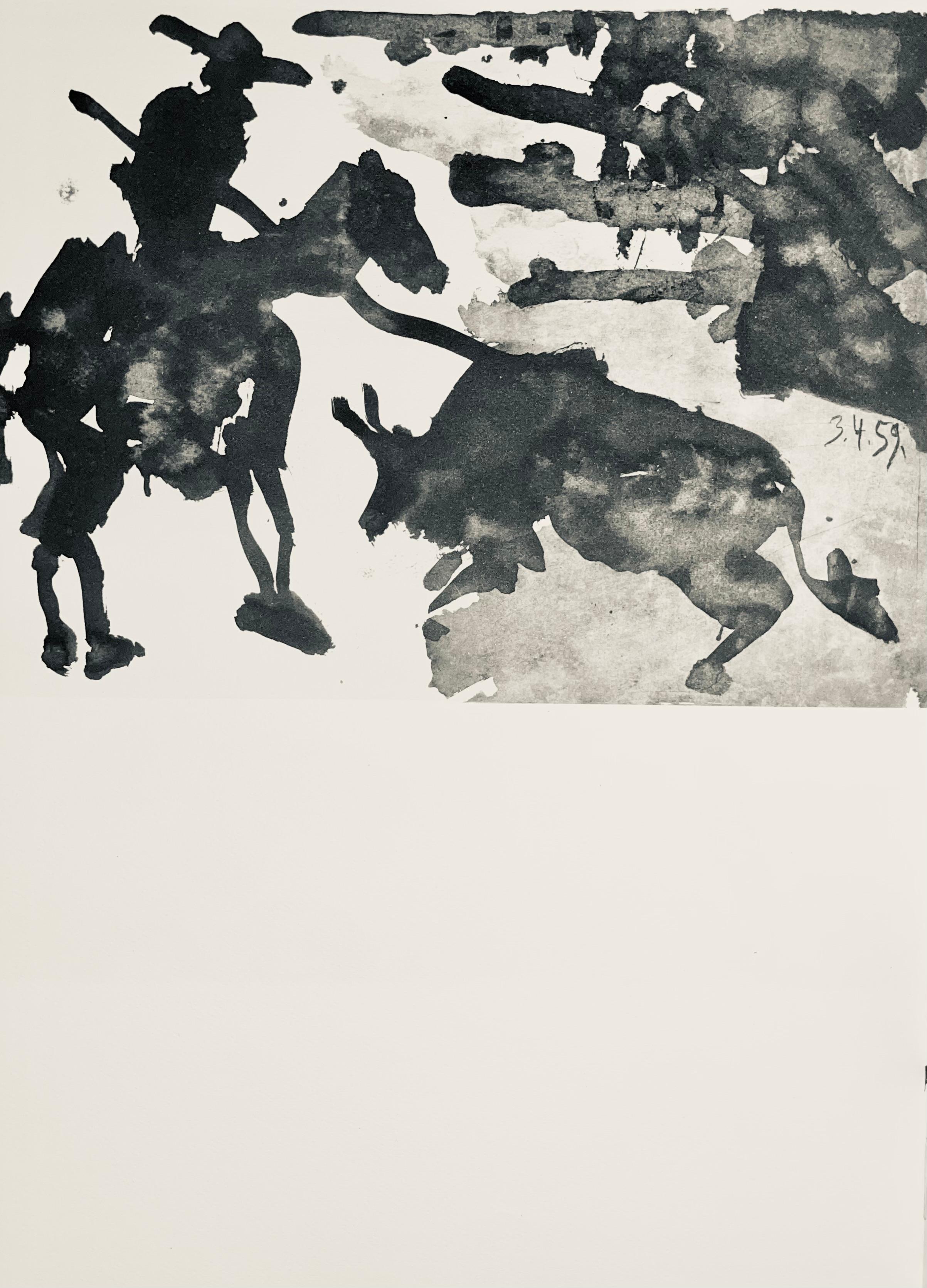 Lithograph on Arches wove paper. Unsigned and unnumbered, as issued. Good condition. Notes: From the volume, Pablo Picasso, Toros y Toreros, 1961. Published by aux Éditions Cercle d'Art; printed by Mourlot Frères, Paris, April-June 1961. Excerpted