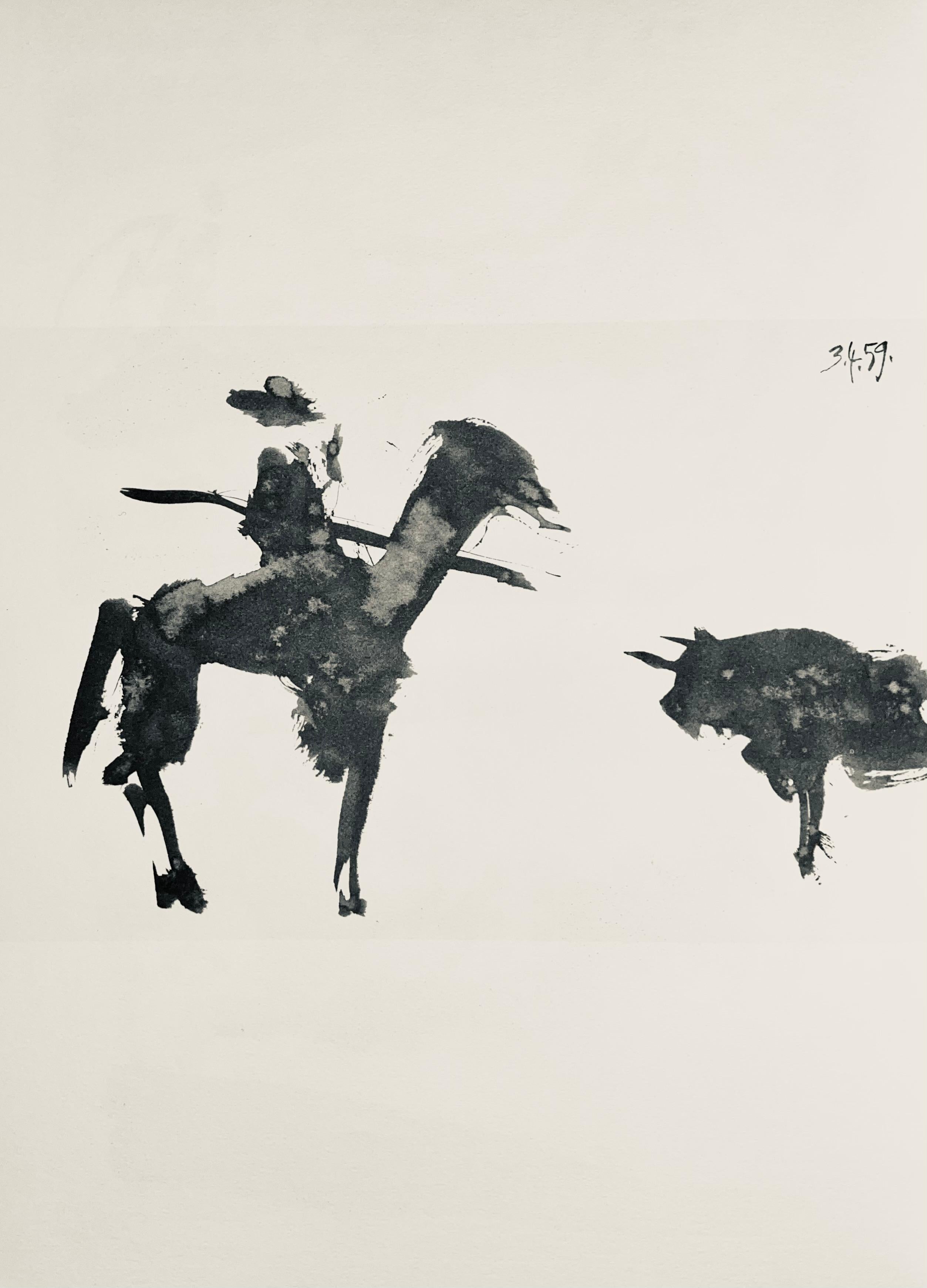 Lithograph on Arches wove paper. Unsigned and unnumbered, as issued. Good condition. Notes: From the volume, Pablo Picasso, Toros y Toreros, 1961. Published by aux Éditions Cercle d'Art; printed by Mourlot Frères, Paris, April-June 1961. Excerpted