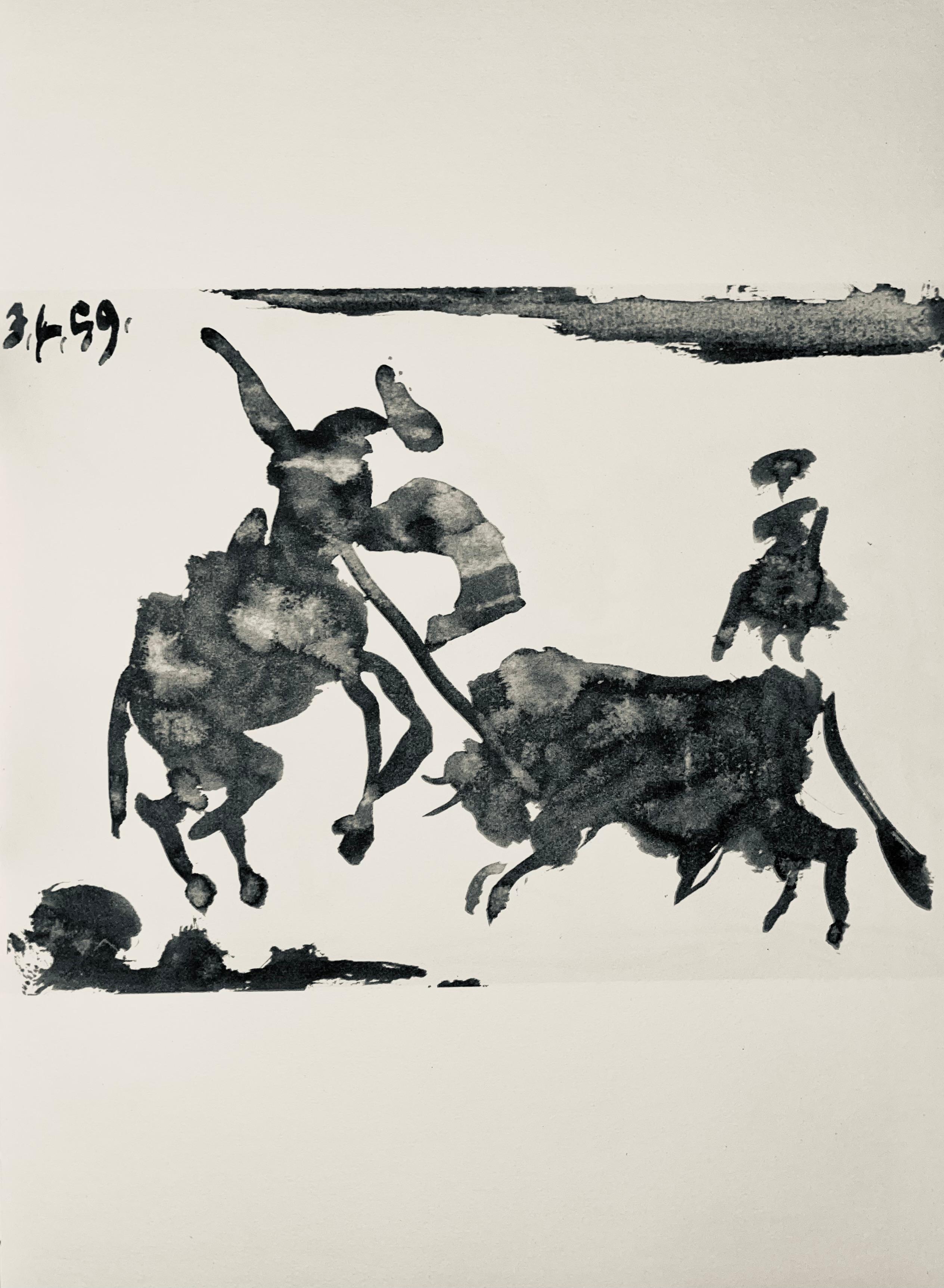 Lithograph on Arches wove paper. Unsigned and unnumbered, as issued. Good condition. Notes: From the volume, Pablo Picasso, Toros y Toreros, 1961. Published by aux Éditions Cercle d'Art; printed by Mourlot Frères, Paris, April-June 1961. Excerpted