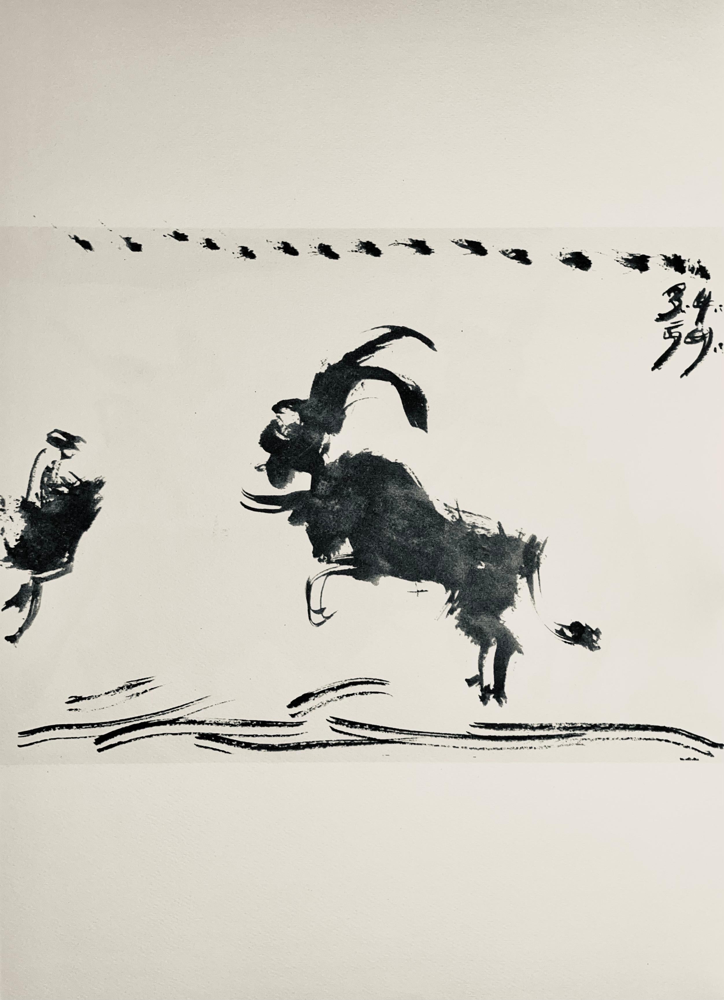 Lithograph on Arches wove paper. Unsigned and unnumbered, as issued. Good condition. Notes: From the volume, Pablo Picasso, Toros y Toreros, 1961. Published by aux Éditions Cercle d'Art; printed by Mourlot Frères, Paris, April-June 1961. Excerpted