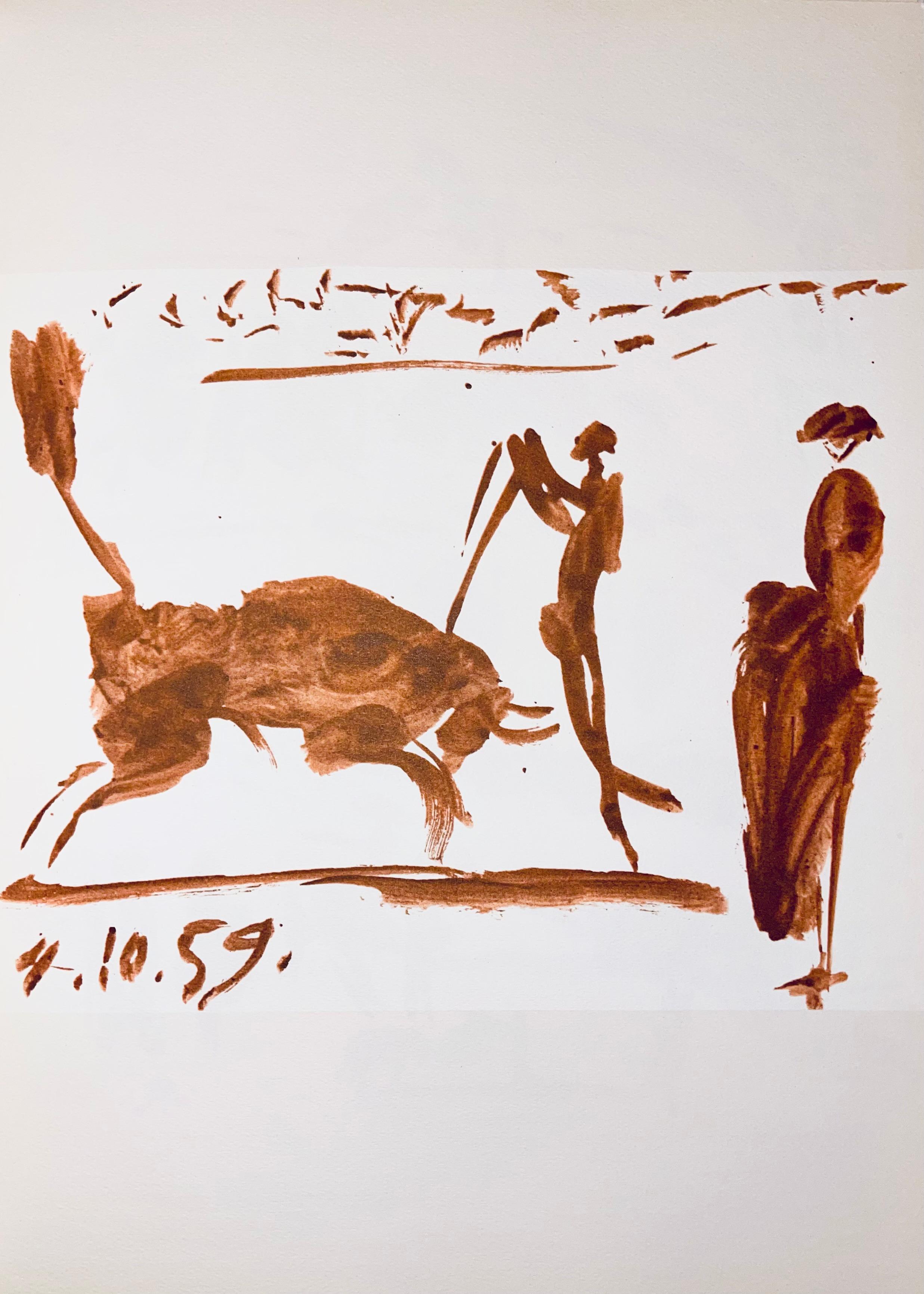 Lithograph on Arches wove paper. Unsigned and unnumbered, as issued. Good condition. Notes: From the volume, Pablo Picasso, Toros y Toreros, 1961. Published by aux Éditions Cercle d'Art; printed by Mourlot Frères, Paris, April-June 1961. Excerpted