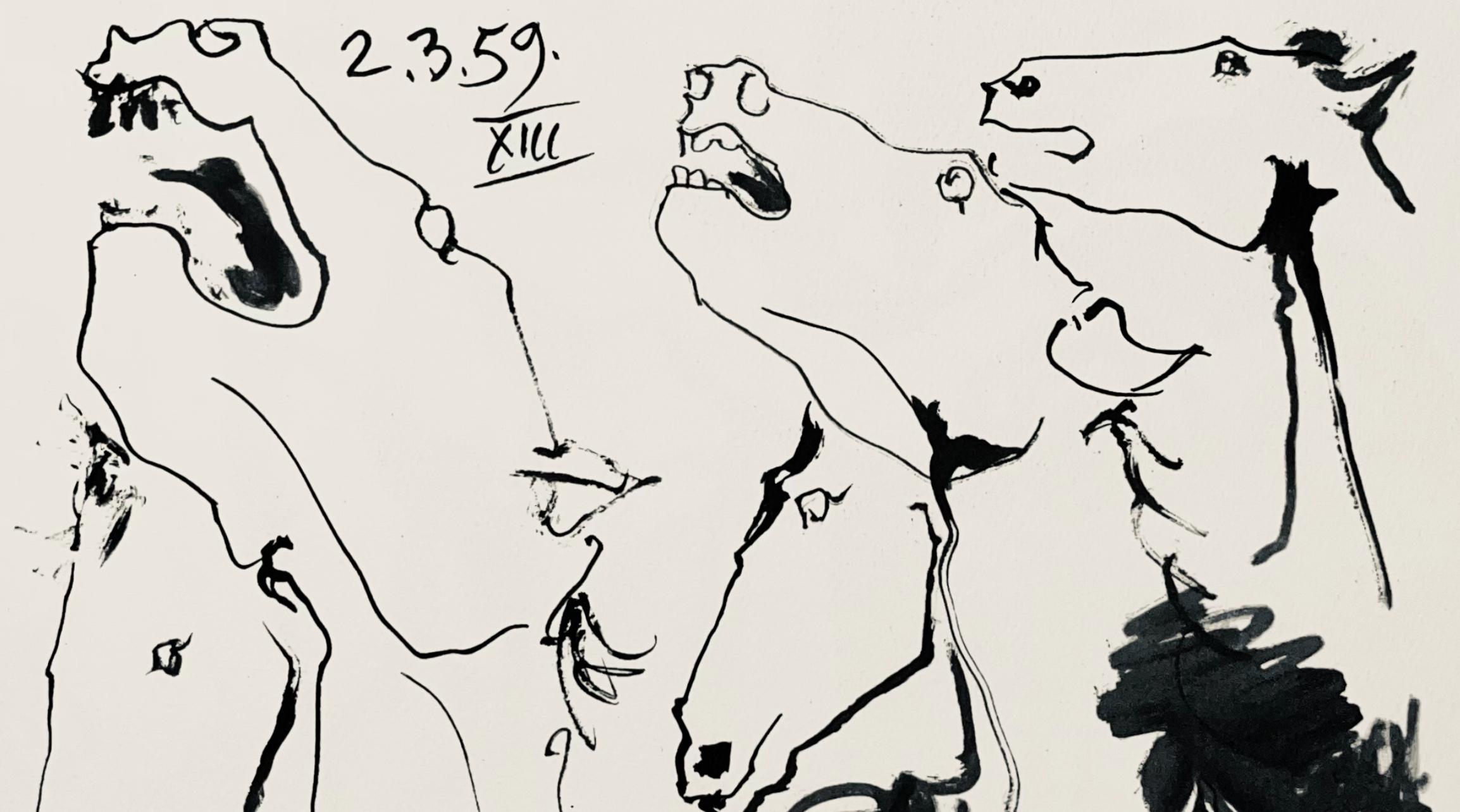 Picasso, Composition (Bloch 1276; Czwiklitzer 23), Toros y Toreros (after) For Sale 1