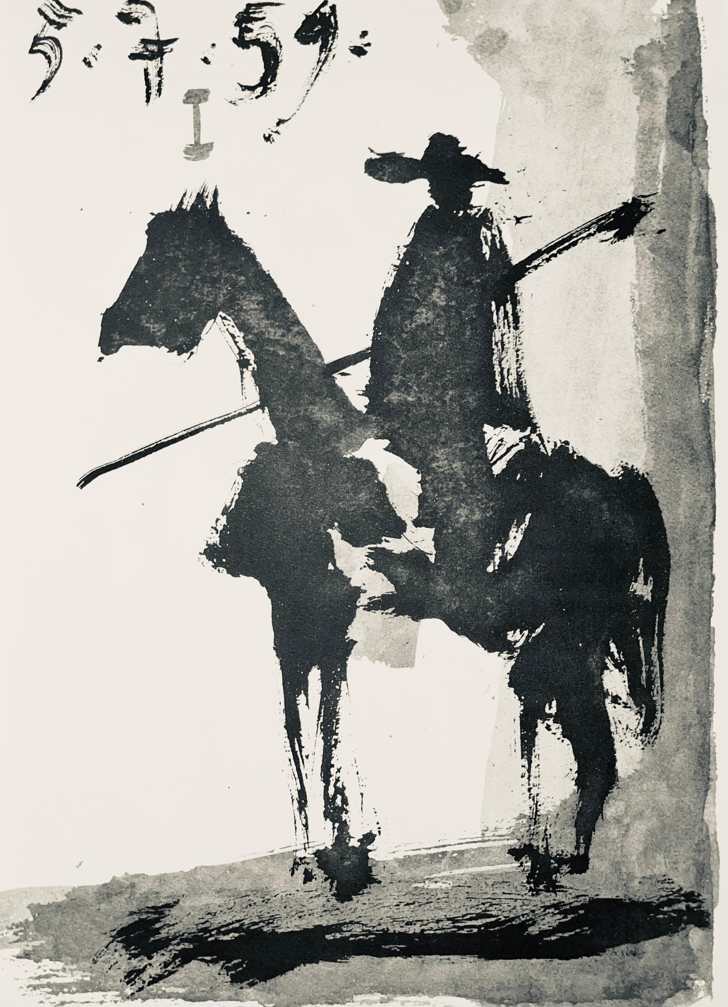 Figurative Print Pablo Picasso - Picasso, Composition (Bloch 1276 ; Czwiklitzer 23), Toros y Toreros (après)