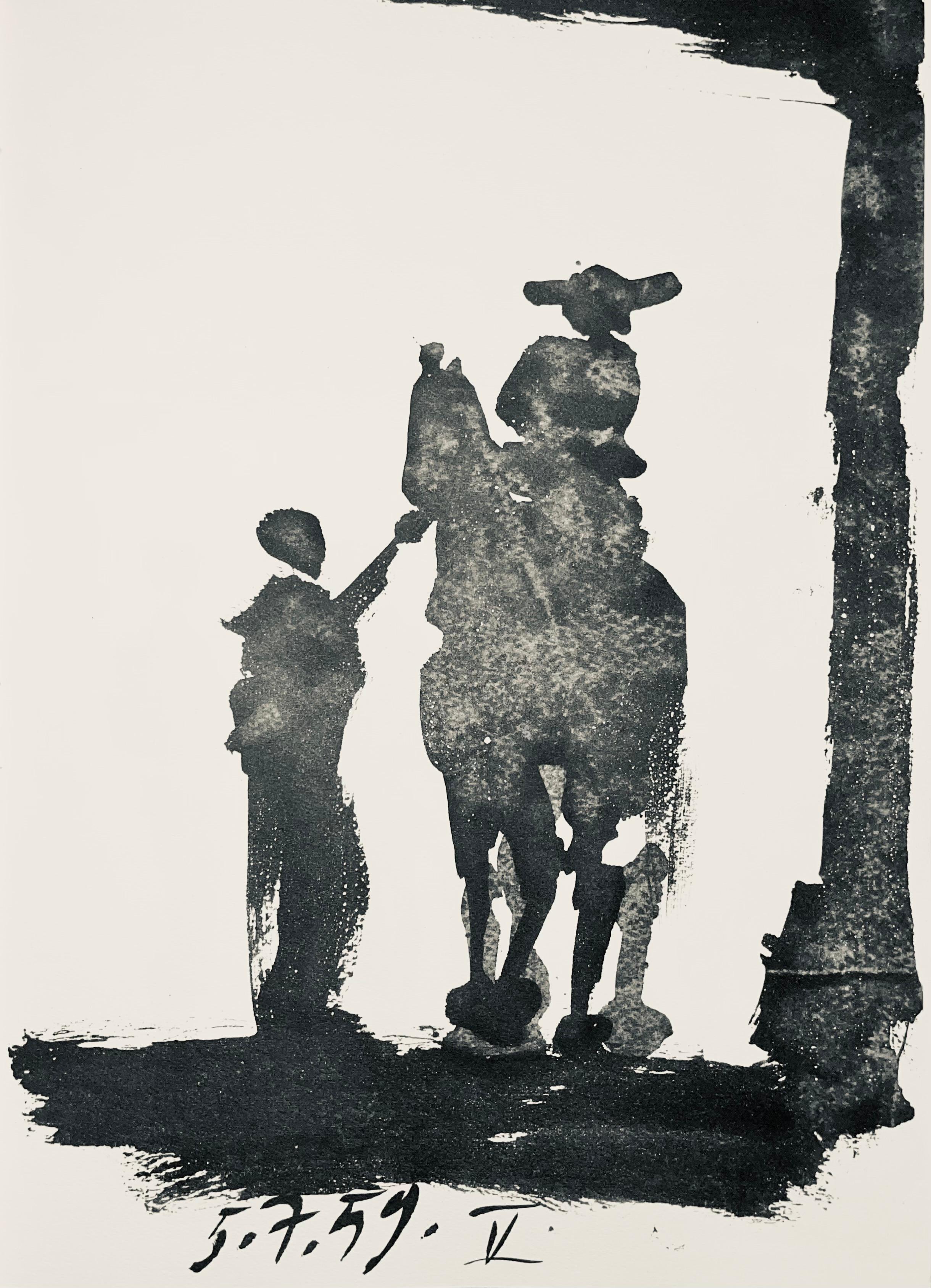 Pablo Picasso Figurative Print - Picasso, Composition (Bloch 1276; Czwiklitzer 23), Toros y Toreros (after)
