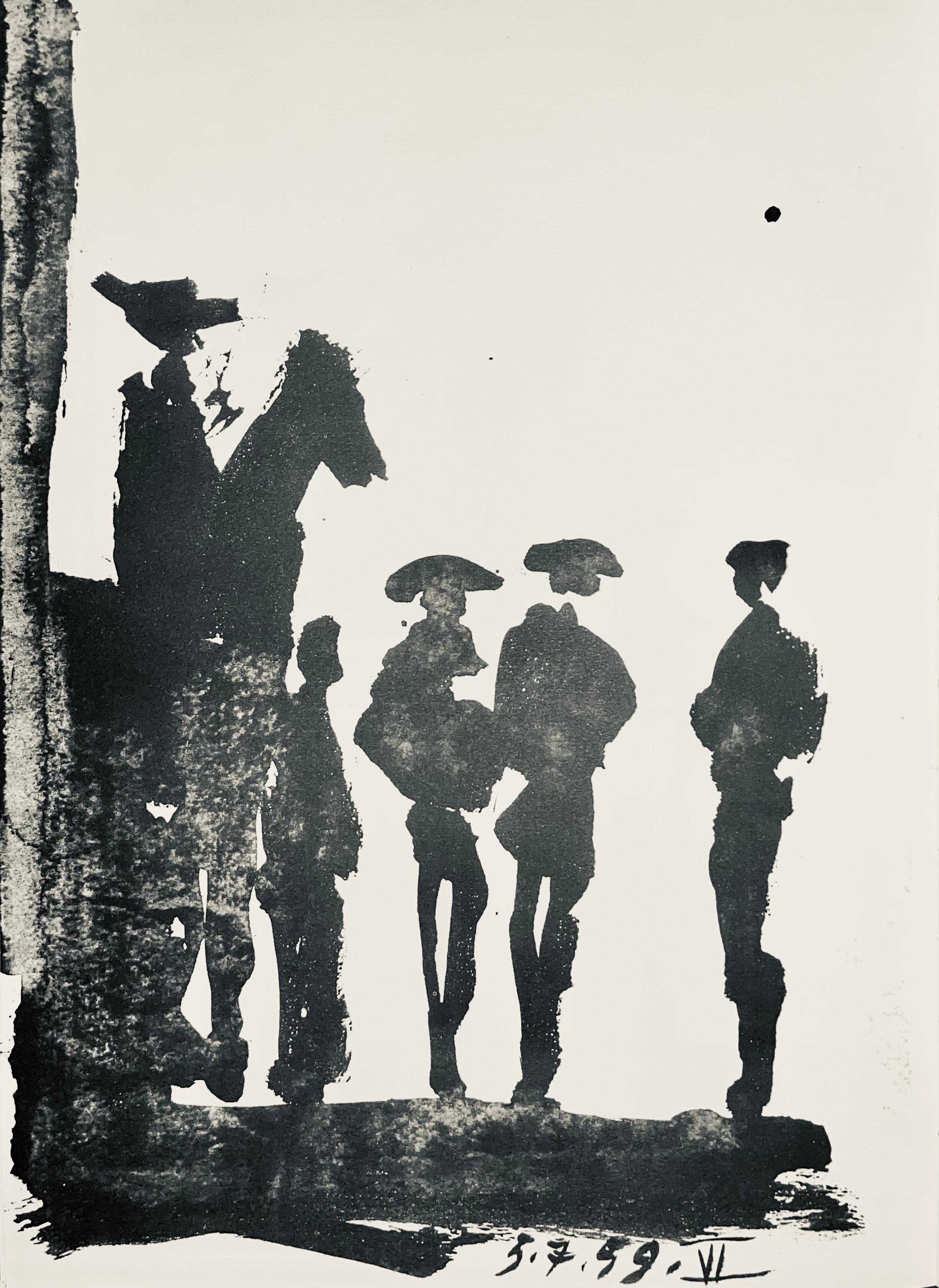 Figurative Print Pablo Picasso - Picasso, Composition (Bloch 1276 ; Czwiklitzer 23), Toros y Toreros (après)