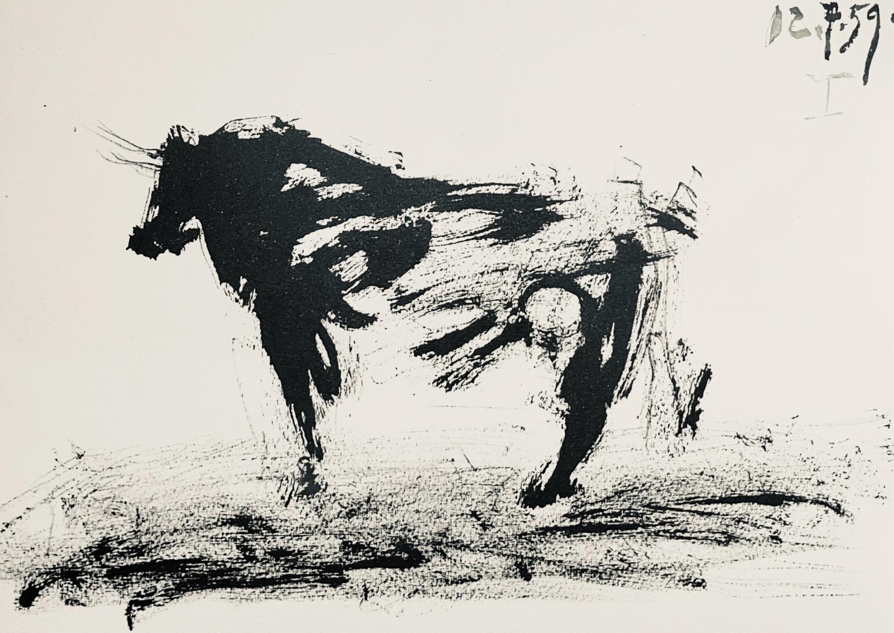 Figurative Print Pablo Picasso - Picasso, Composition (Bloch 1276 ; Czwiklitzer 23), Toros y Toreros (après)